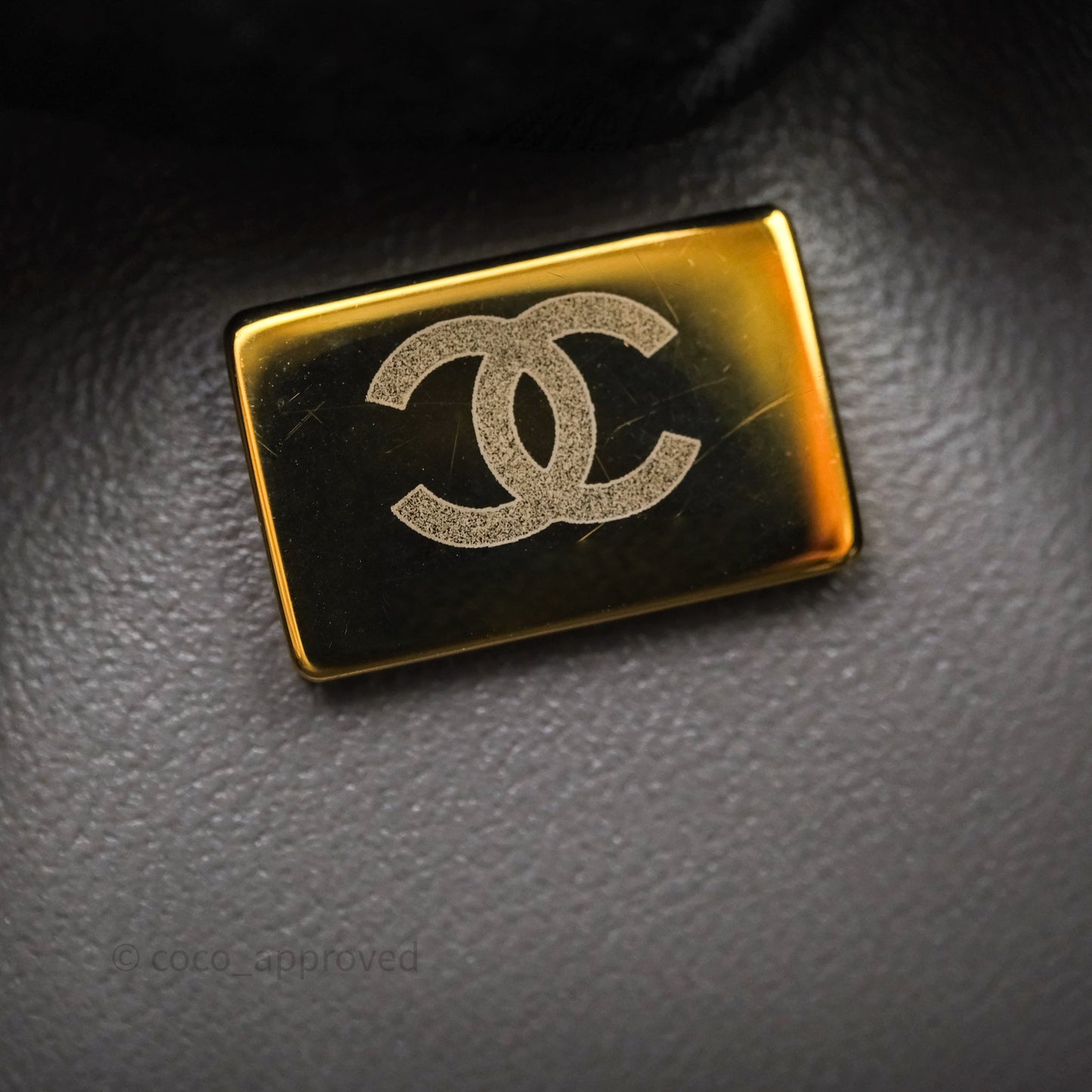 Chanel Mini Square Quilted Grey Lambskin Gold Hardware