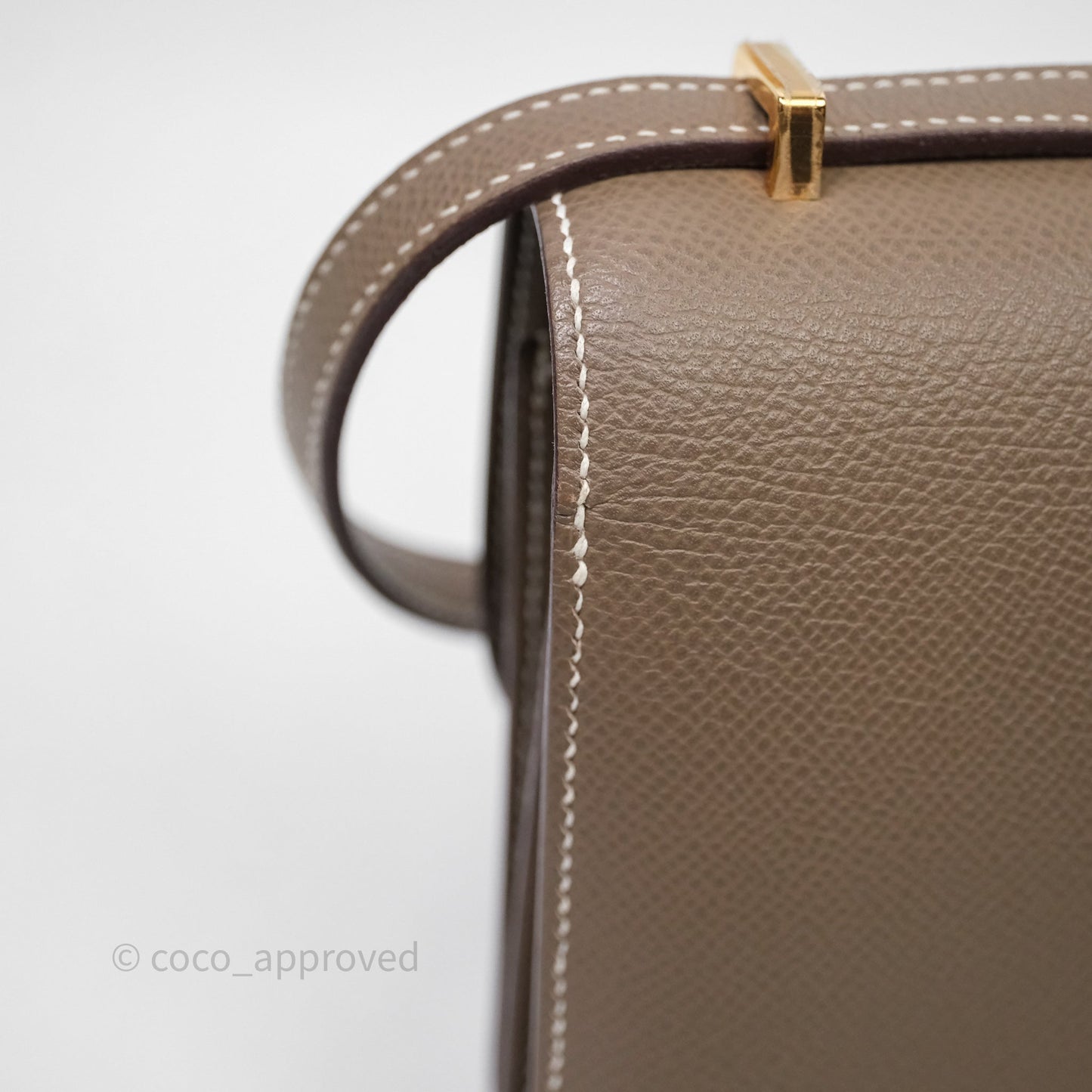 Hermès Constance Mini 18cm Etoupe Epsom Gold Hardware