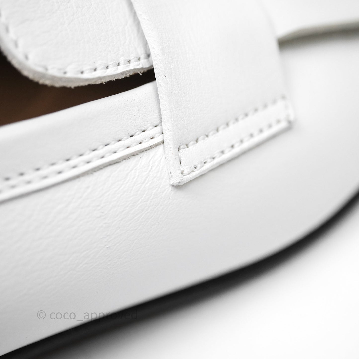 Hermès Royal Loafers White Calfskin Size 38