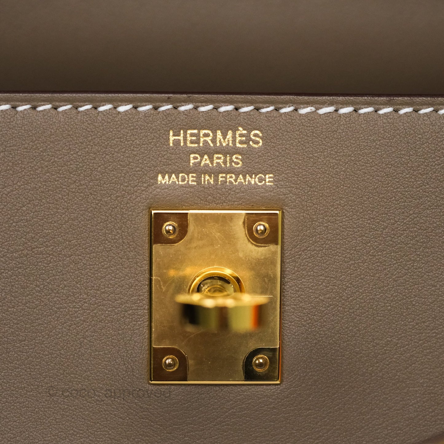 Hermès Retourne Kelly 25 Etoupe 18 Swift Gold Hardware