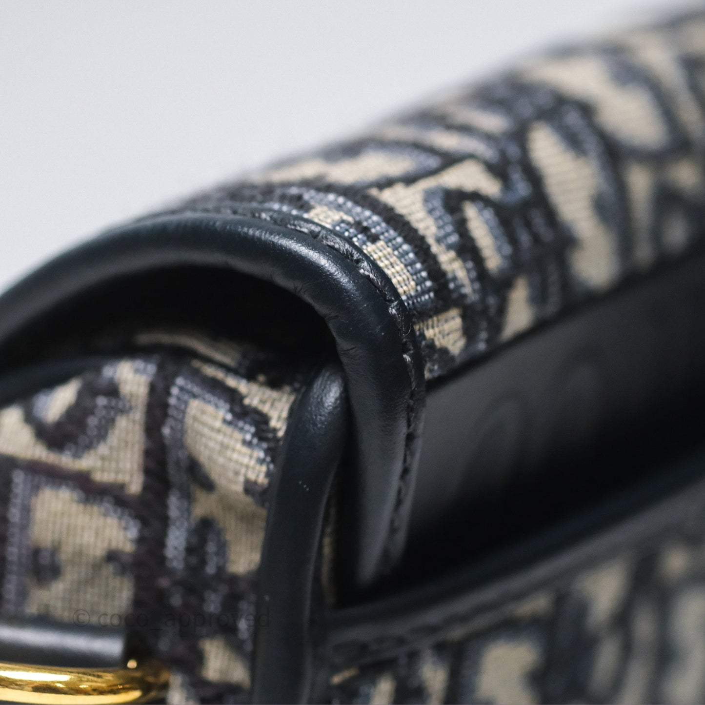Christian Dior Medium Bobby Bag Blue Oblique Jacquard Canvas