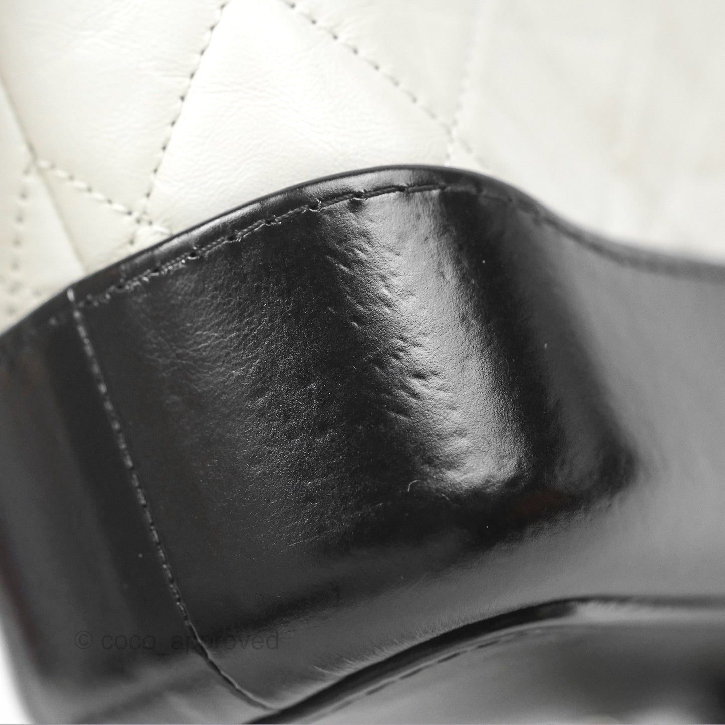Chanel Small Gabrielle Hobo Quilted Black White Aged Calfskin
