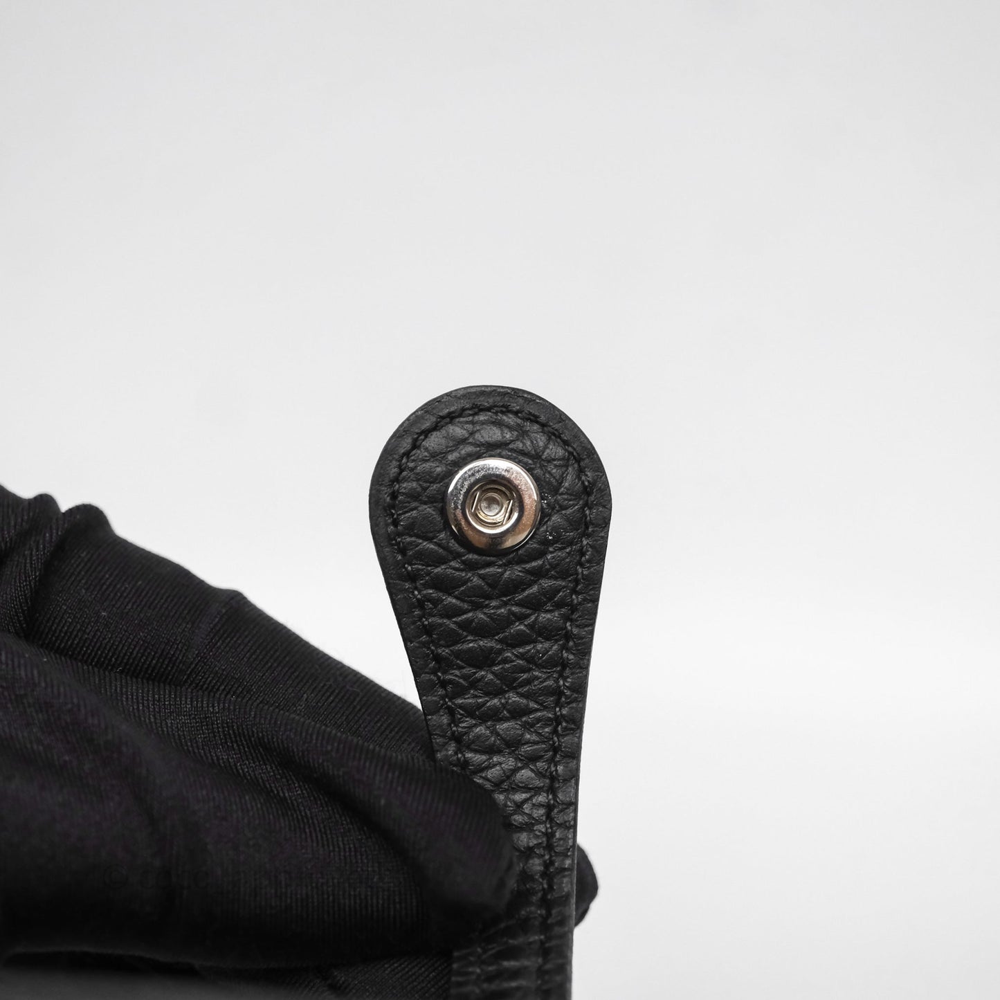 Hermès Mini Evelyne 16 Black Noir 89 Clemence Palladium Hardware