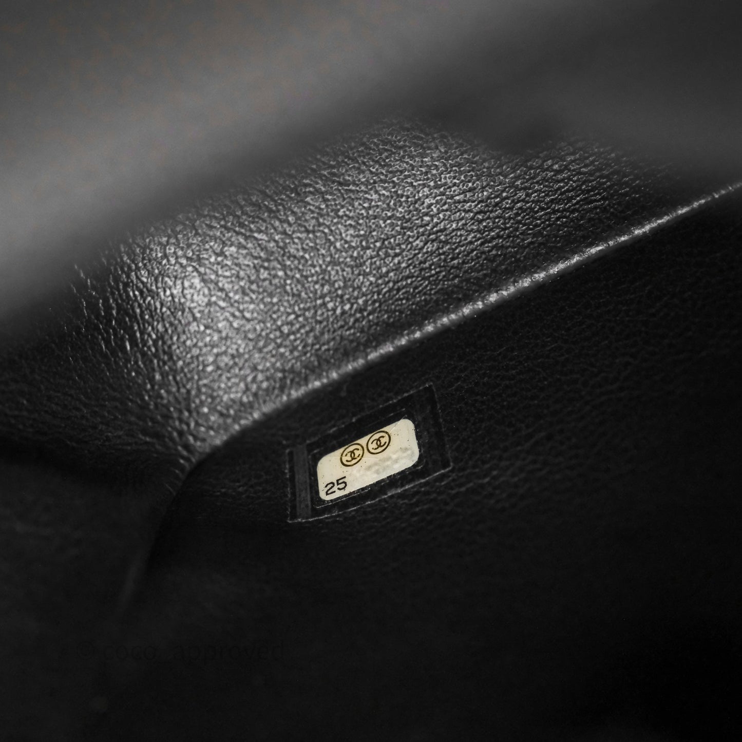 Chanel Mini Rectangular Flap Chevron Black Caviar Silver Hardware