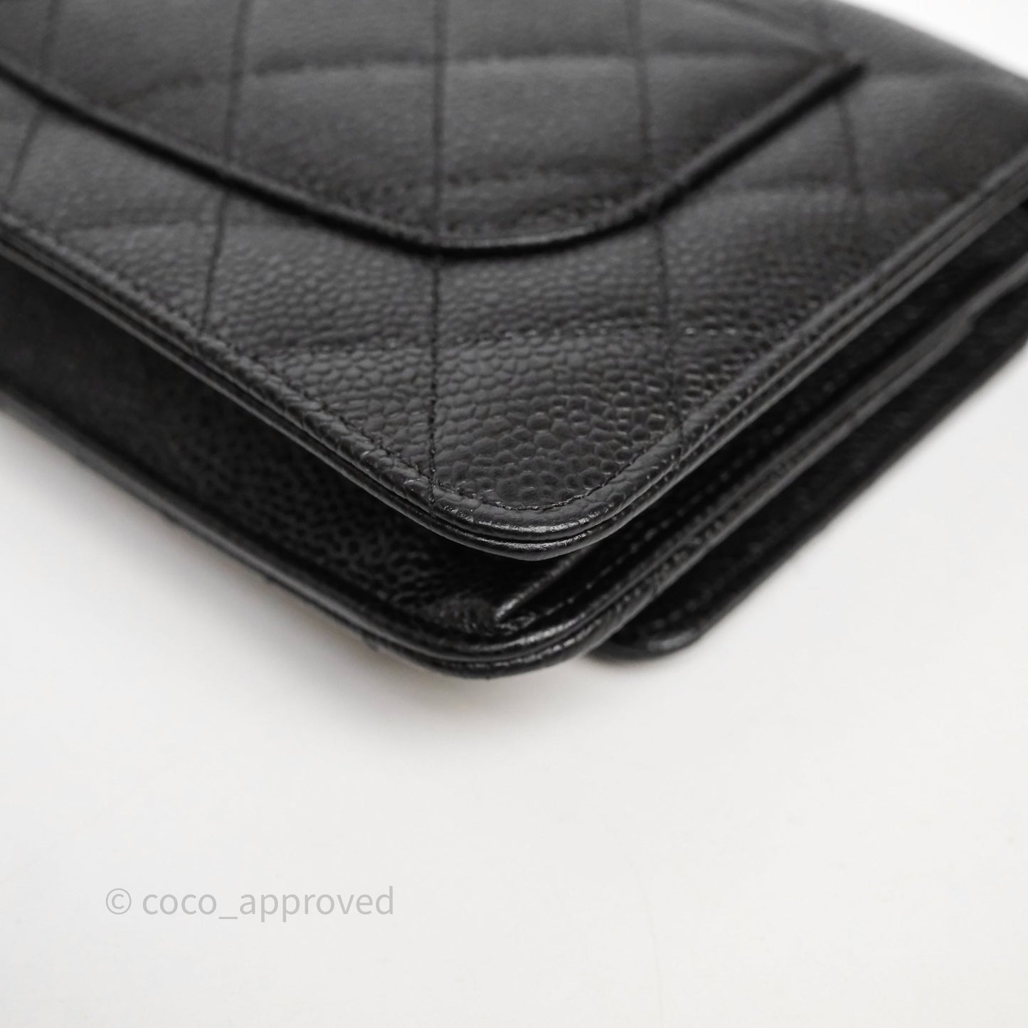 Chanel Quilted Classic Wallet On Chain WOC Black Caviar Gold Hardware