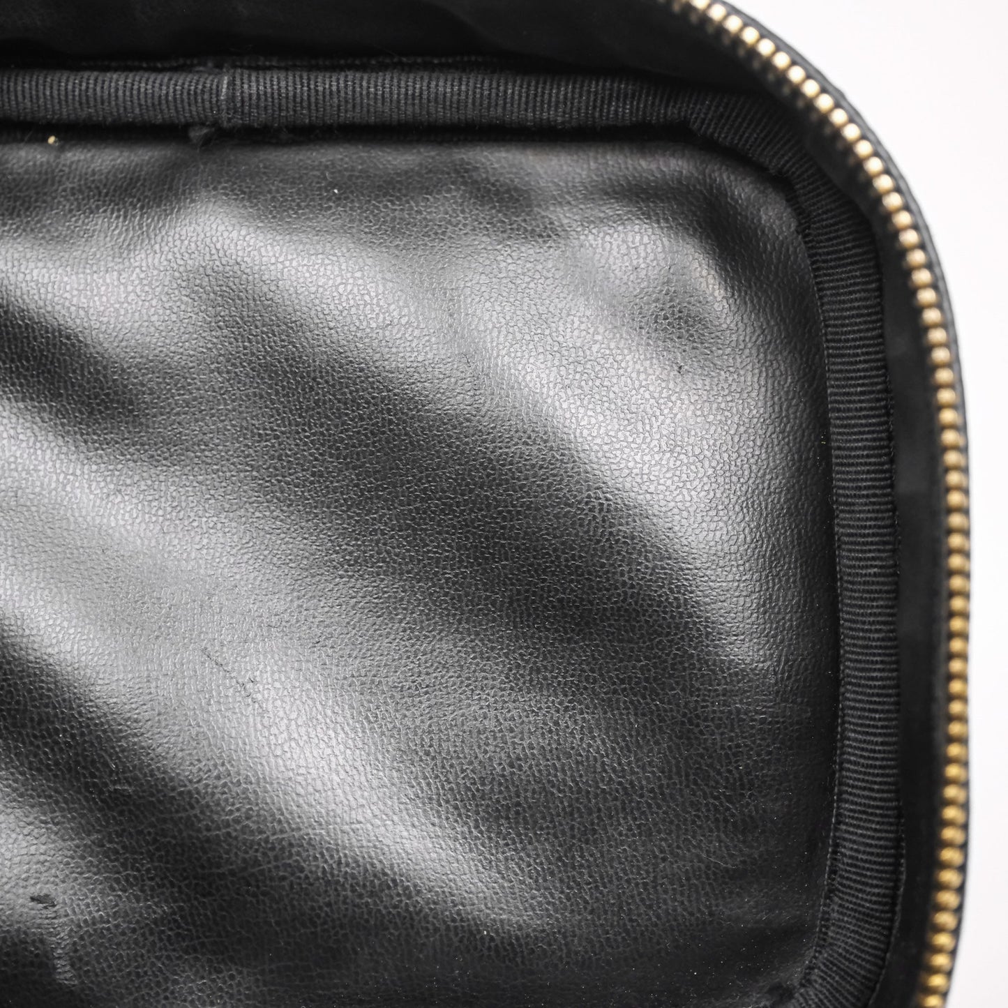Chanel Vintage Vanity Case Black Caviar Gold Hardware