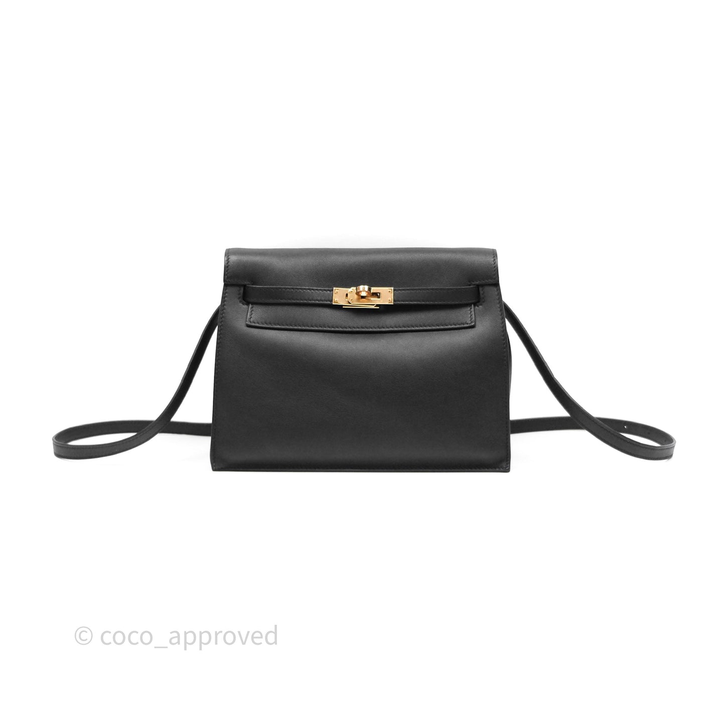 Hermès Kelly Danse II Bag Black Noir 89 Swift Gold Hardware