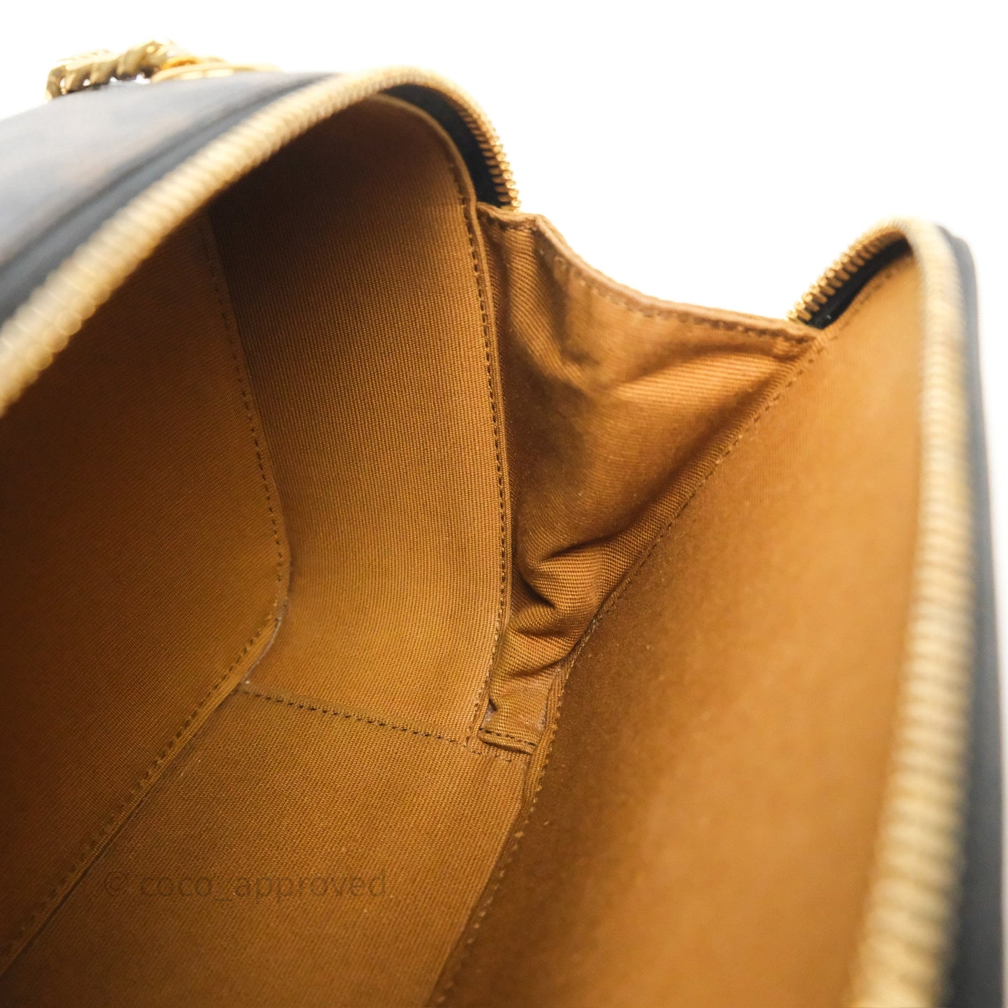 Celine Cuir Box On Chain Triomphe Canvas Tan Calfskin