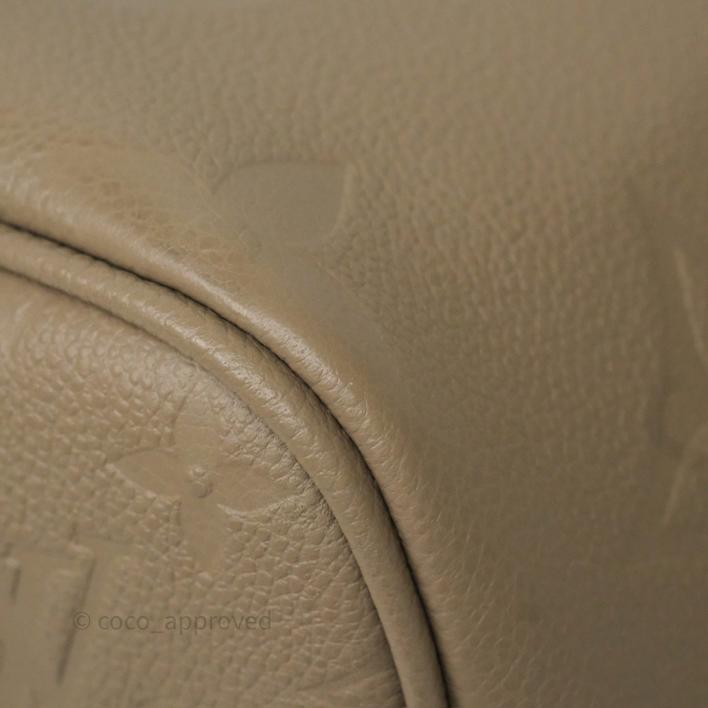 Louis Vuitton Neverfull MM Monogram Empreinte Leather Tourterelle