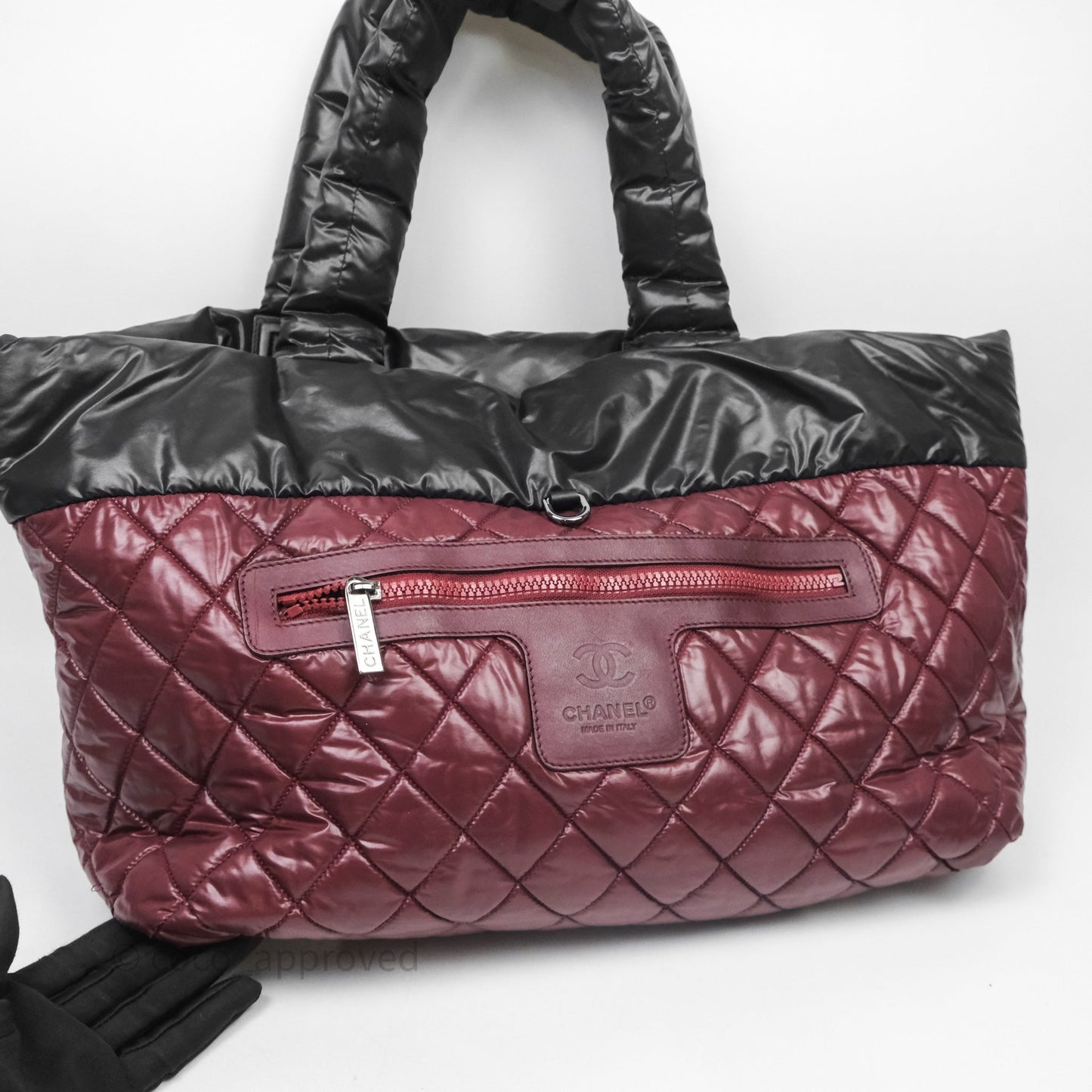 Chanel Nylon Quilted Medium Coco Cocoon Reversible Tote Black