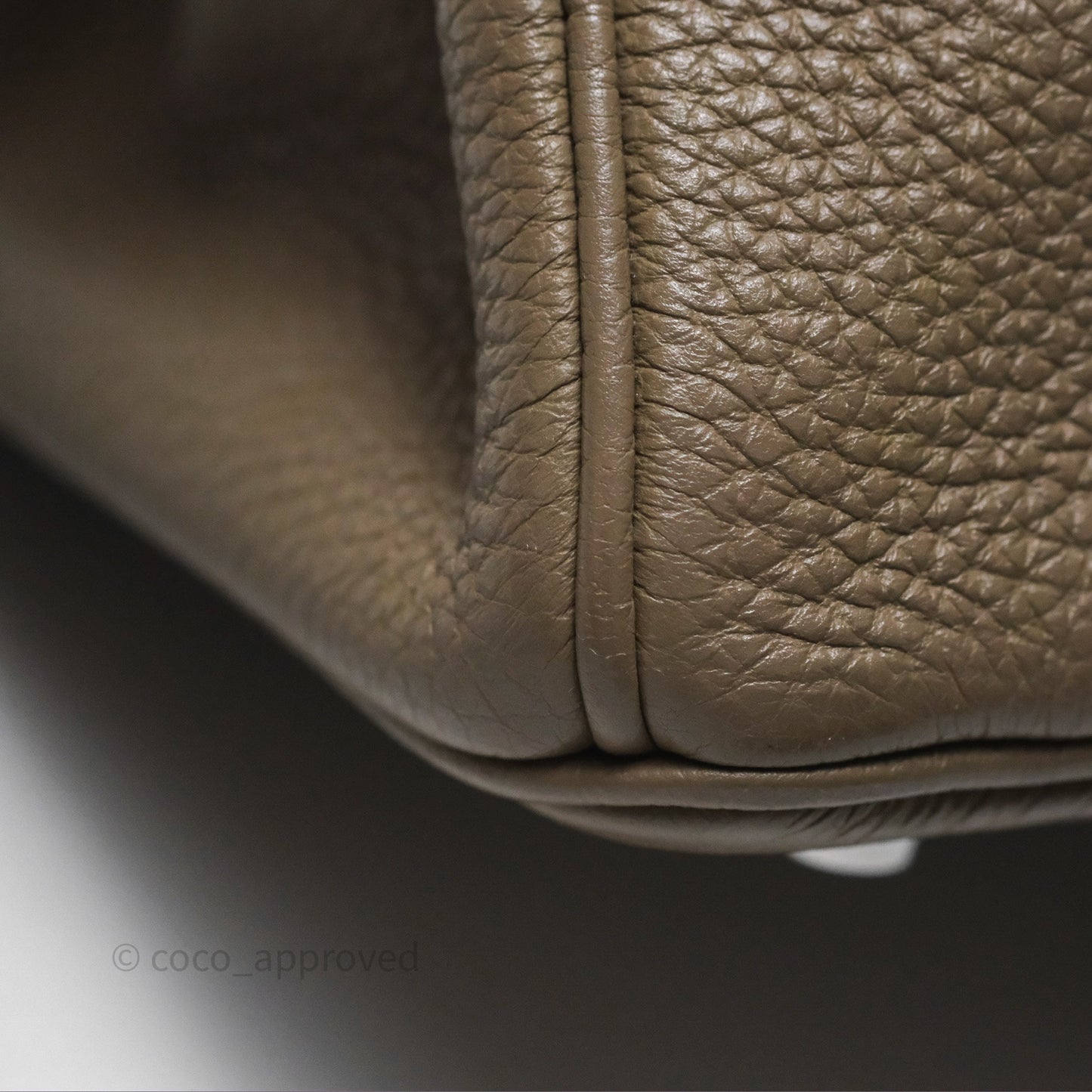 Hermes Birkin 25 Retourne Etoupe 18 Clemence Palladium Hardware