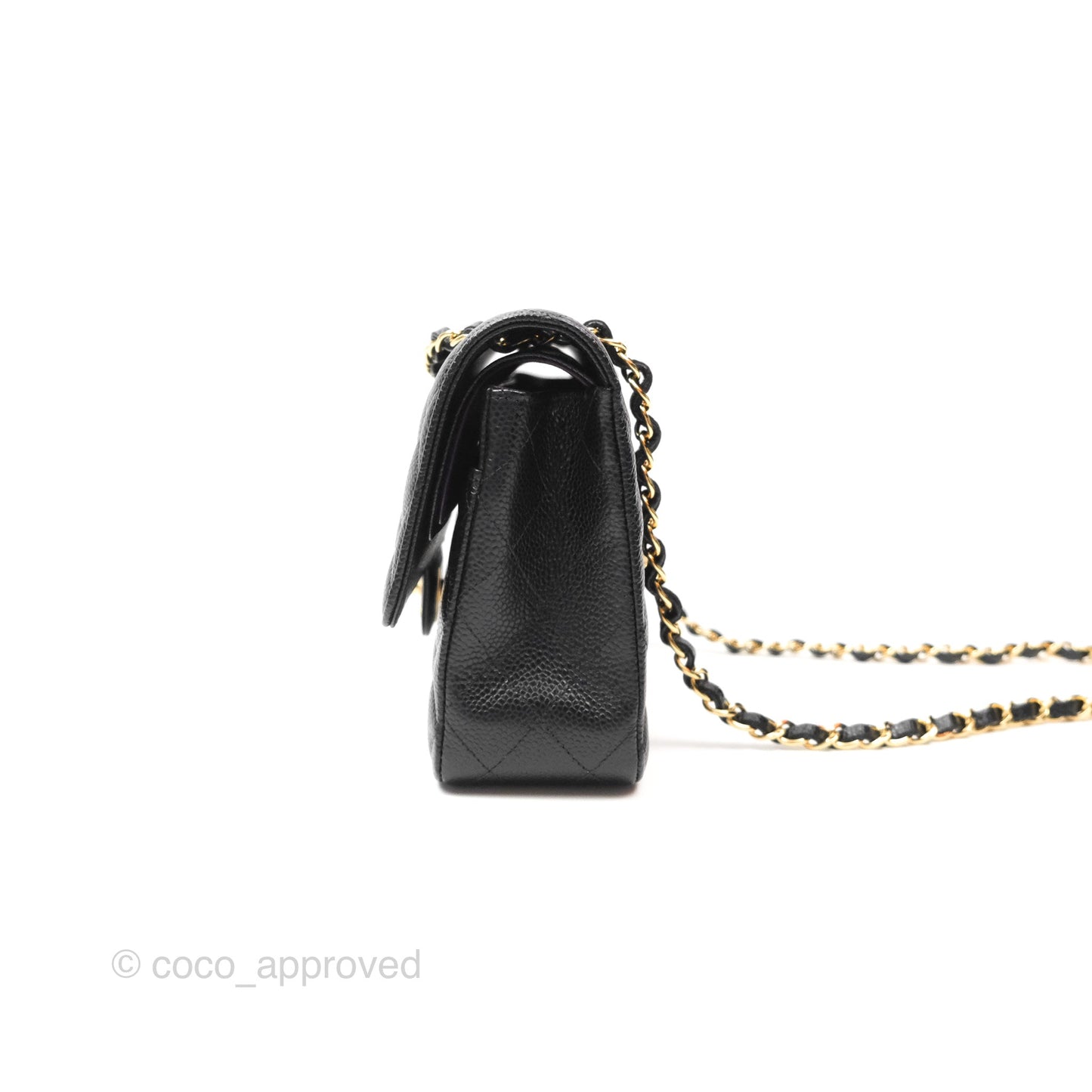 Chanel Classic M/L Medium Flap Quilted Black Caviar Gold Hardware