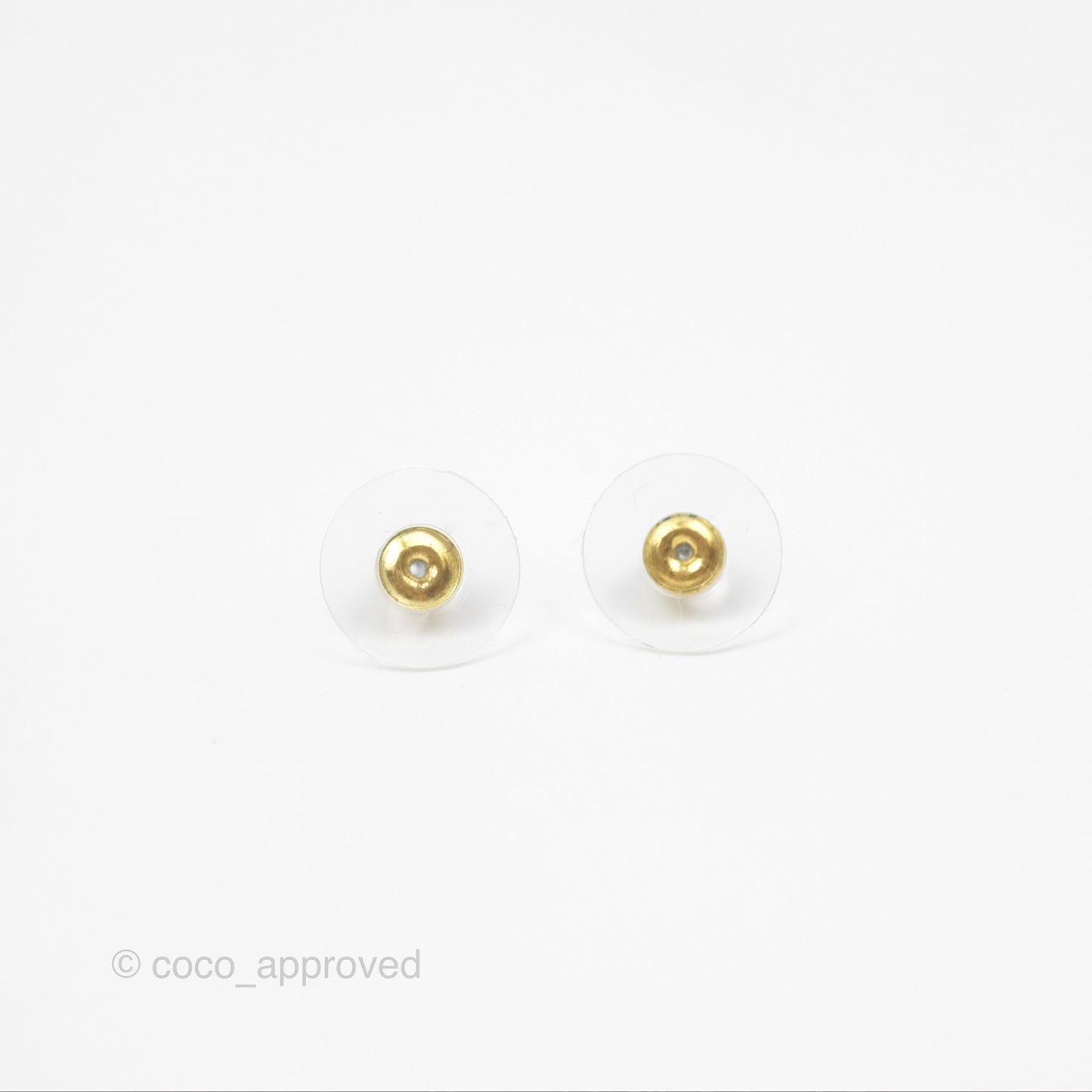 Chanel CC Logo Earrings Gold Tone 24B