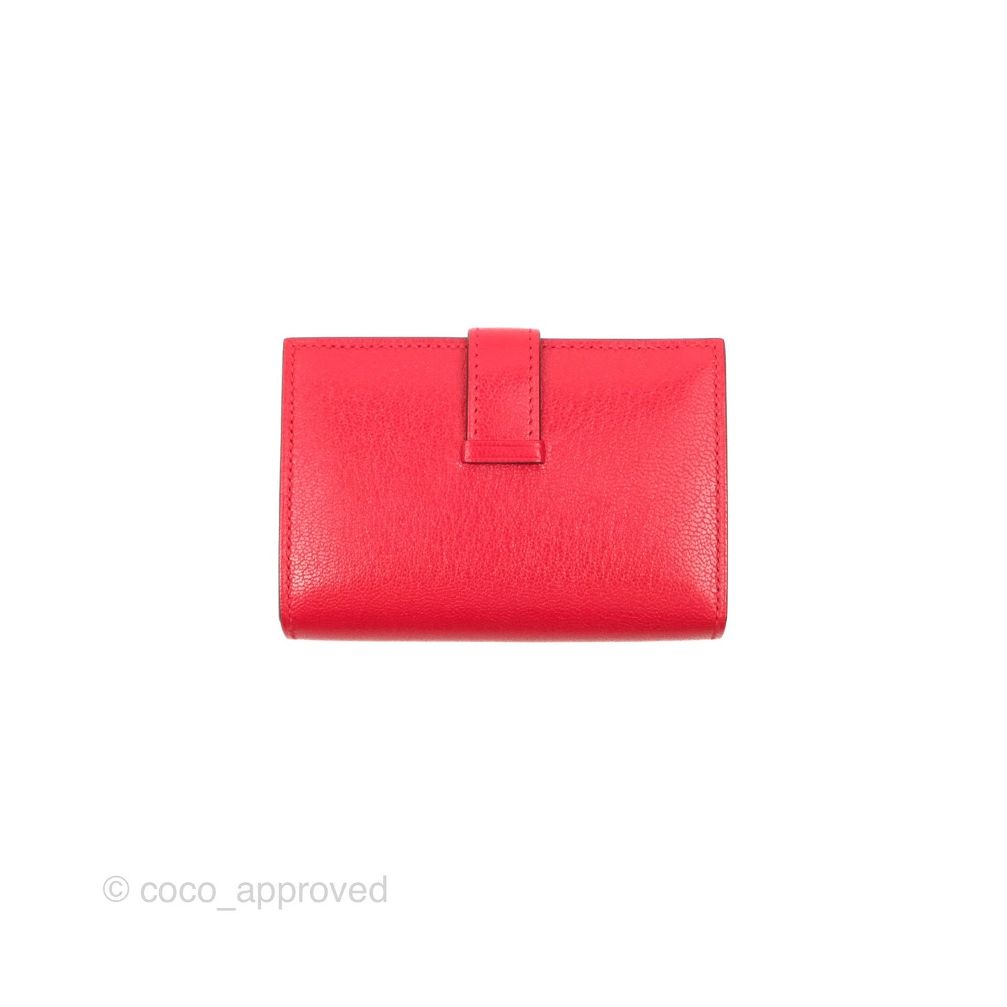 Hermes Bearn Mini Wallet Rouge De Coeur Chamkila Goatskin Gold Hardware