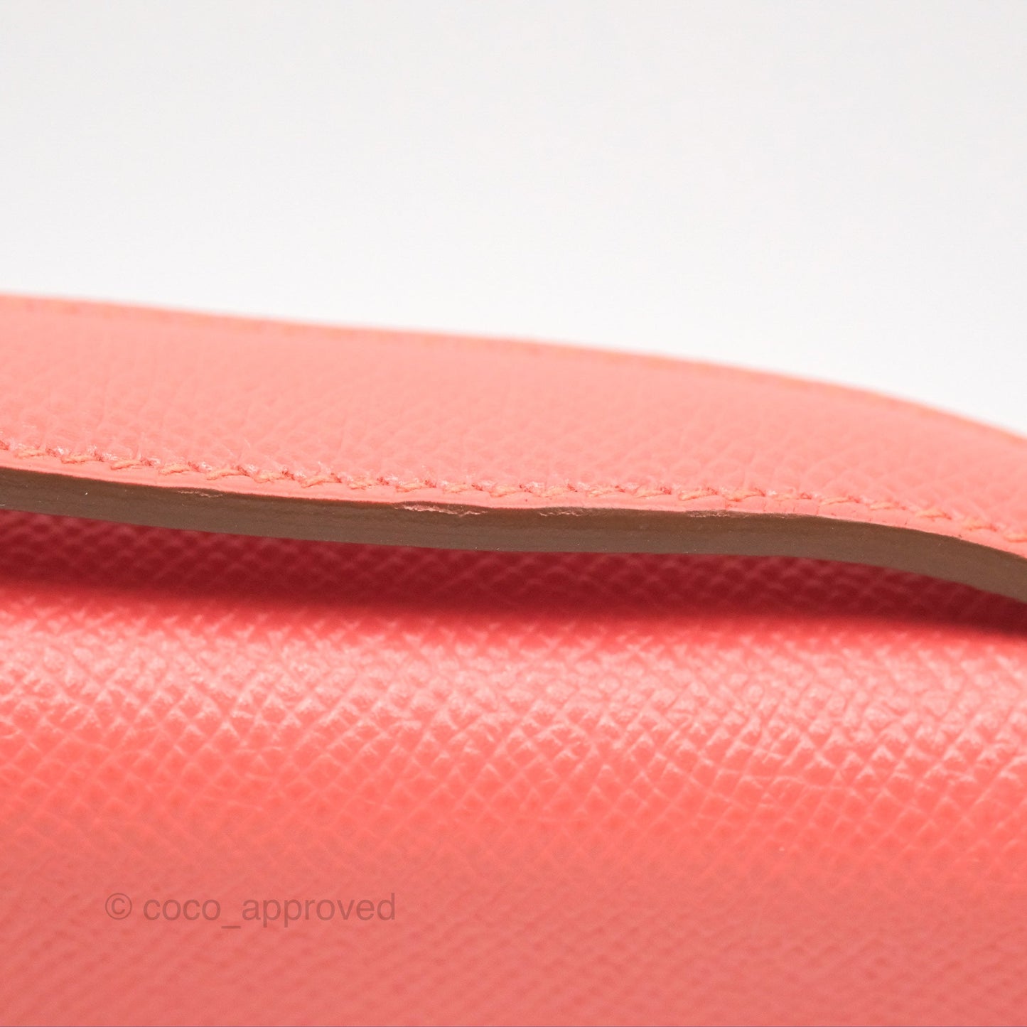Hermes Kelly Cut Clutch Pochette Flamingo Epsom Gold Hardware