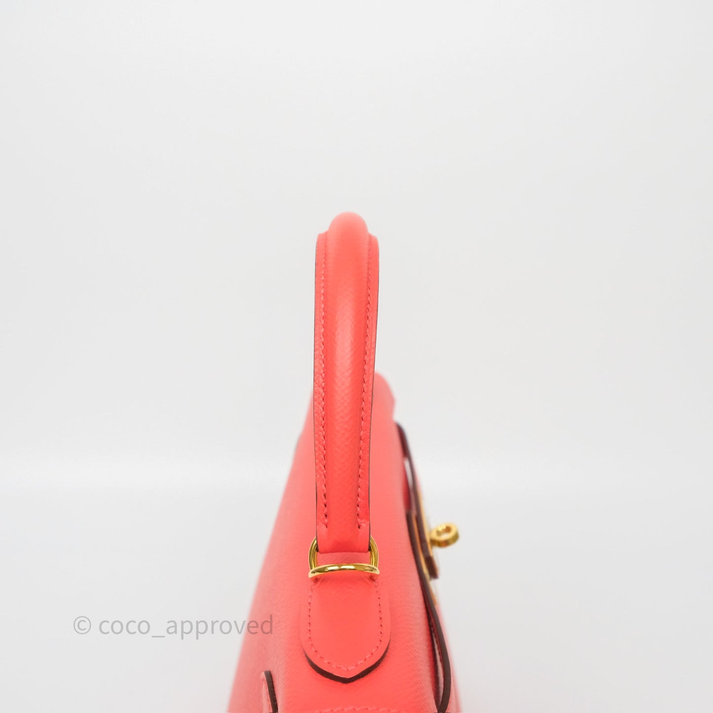 Hermès Sellier Kelly 28 Rose Jaipur Epsom Gold Hardware