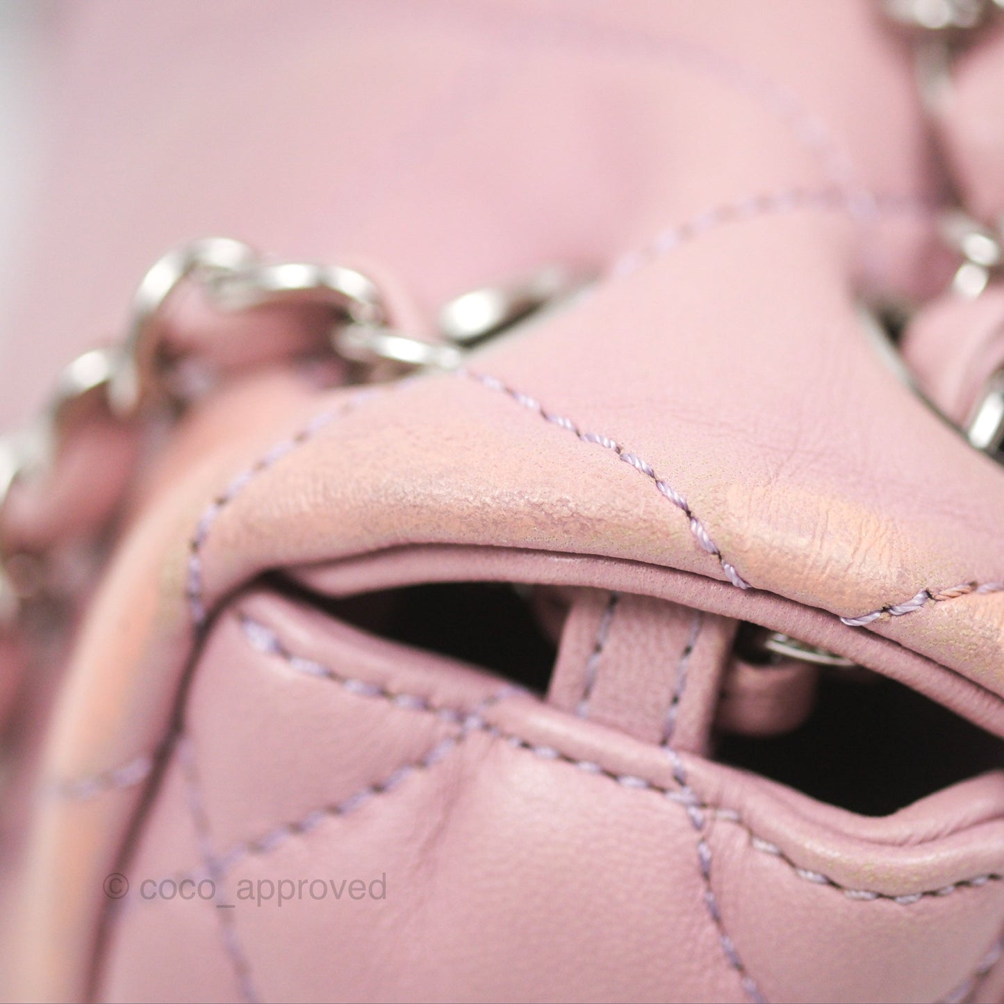 Chanel Medium Bicolor CC Chain Flap Pink/Black Lambskin Silver Hardware