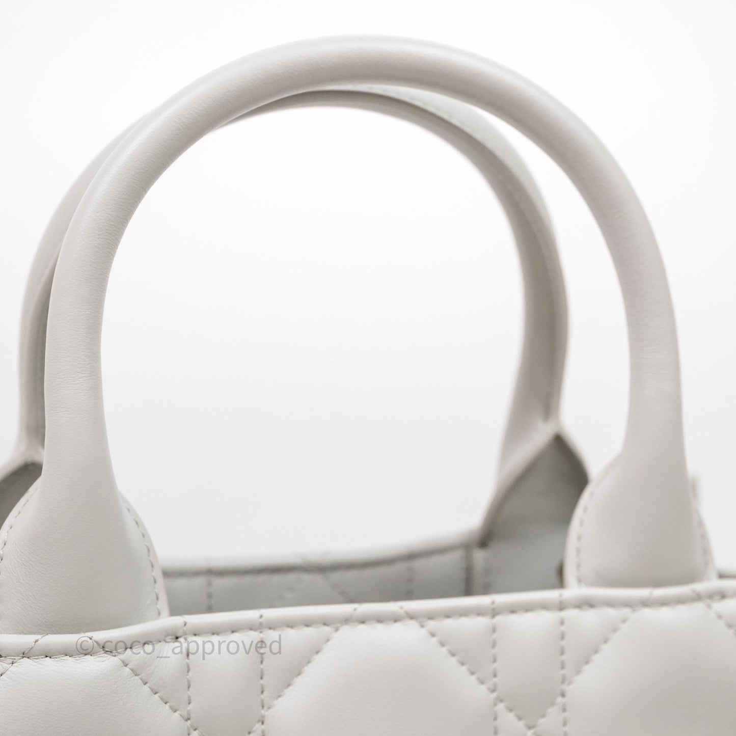 Christian Dior Small Dior Book Tote Cloud Gray Macrocannage Calfskin
