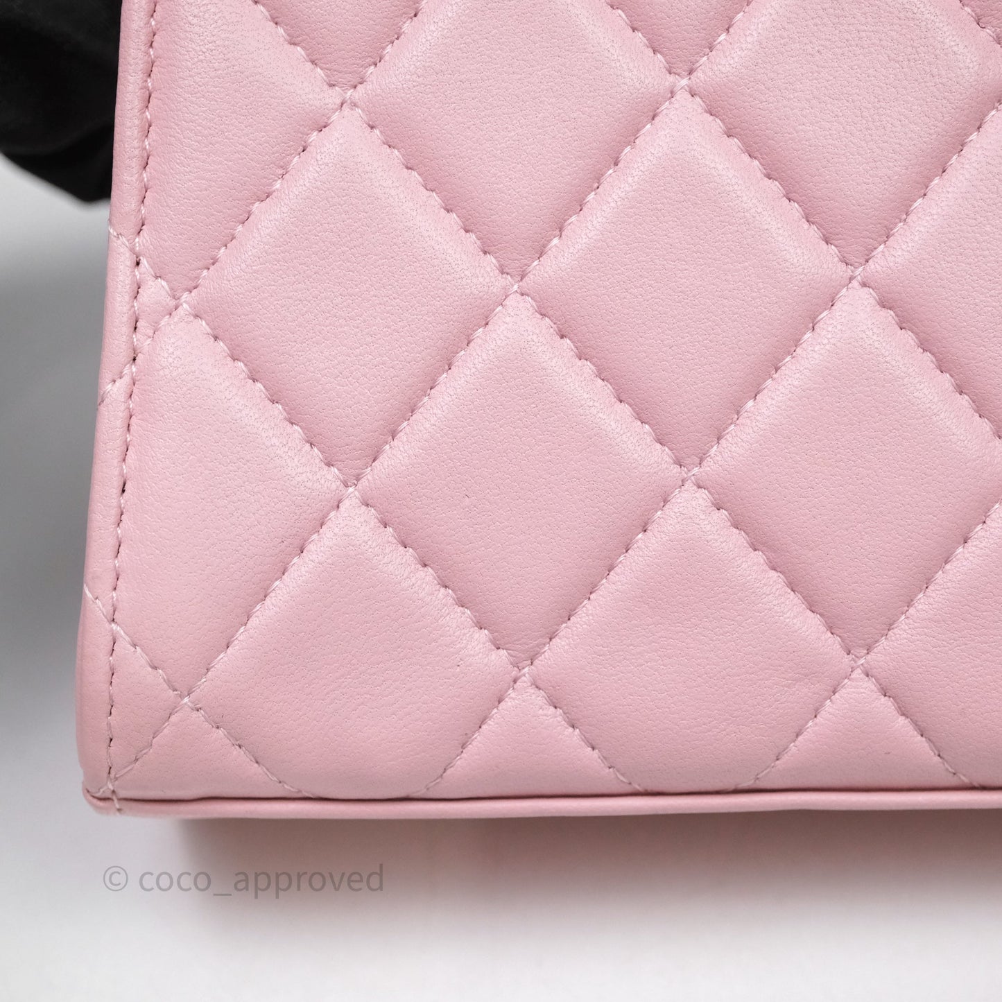 Chanel Mini Enamel Handle Clutch on Chain Pink Lambskin Gold Hardware