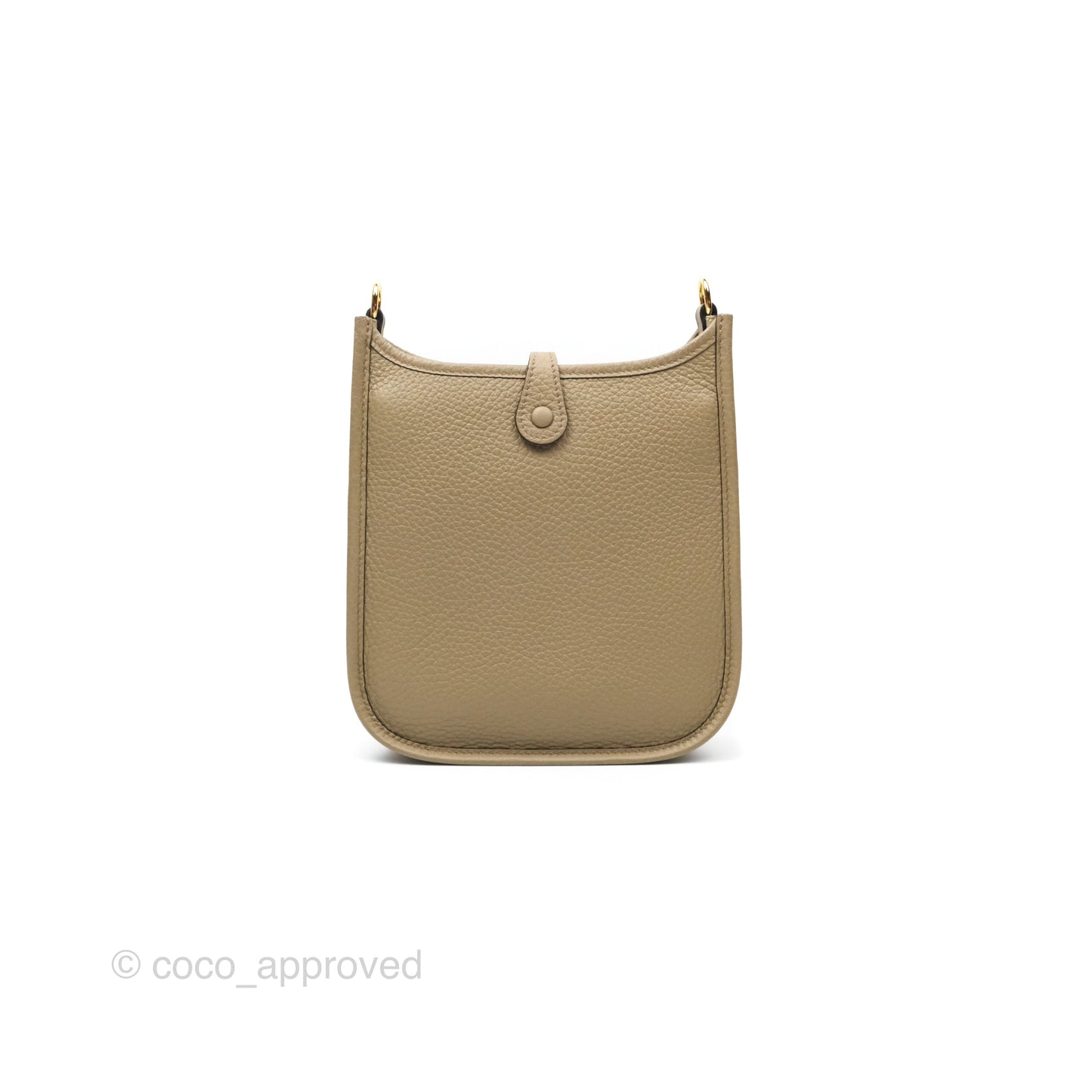 Hermès Mini Evelyne 16 Beige Marfa 8Q Clemence Gold Hardware