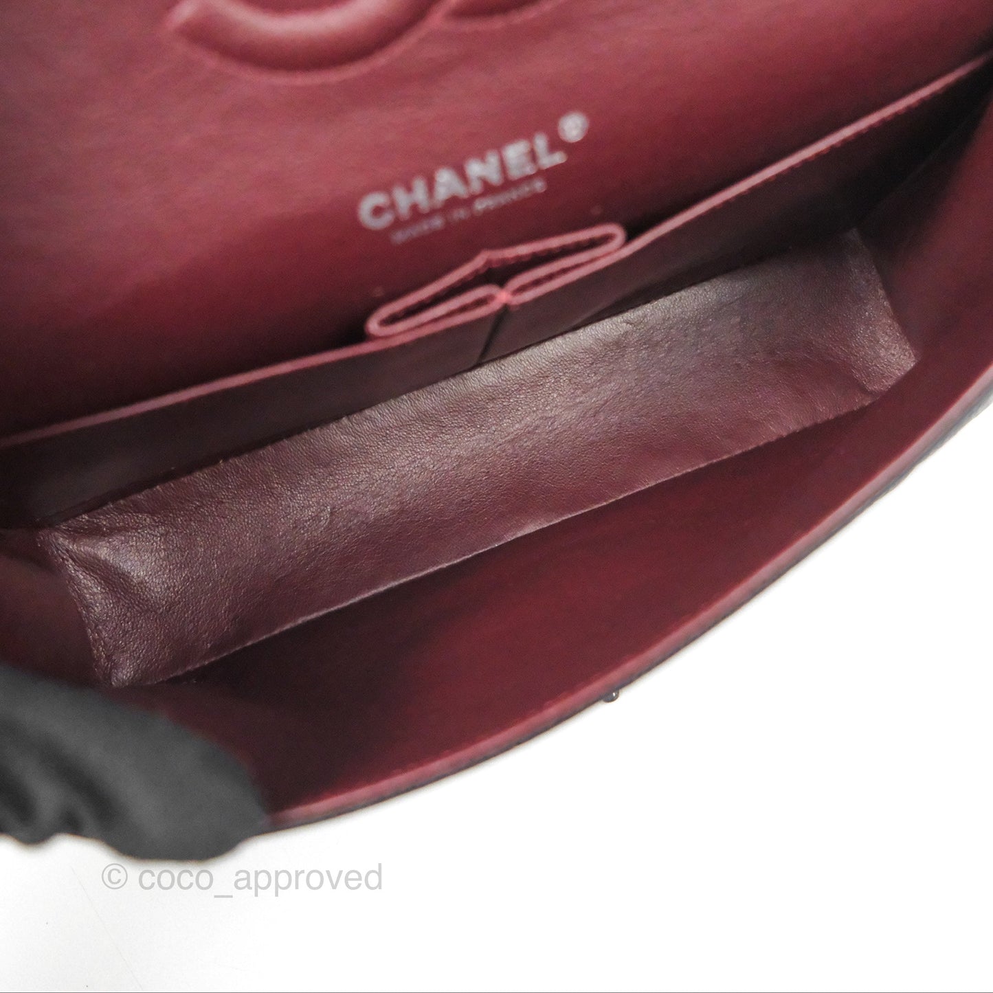 Chanel Classic M/L Medium Flap Quilted Black Caviar Silver Hardware