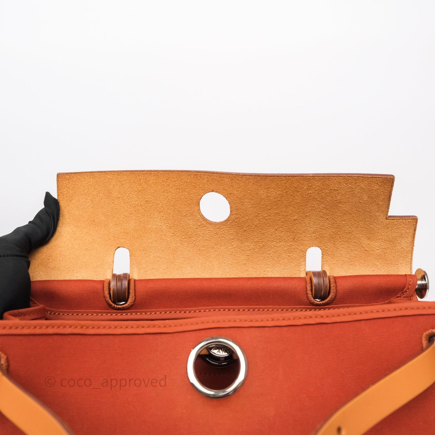 Hermès Herbag Zip 31 Cuivre Canvas Palladium Hardware