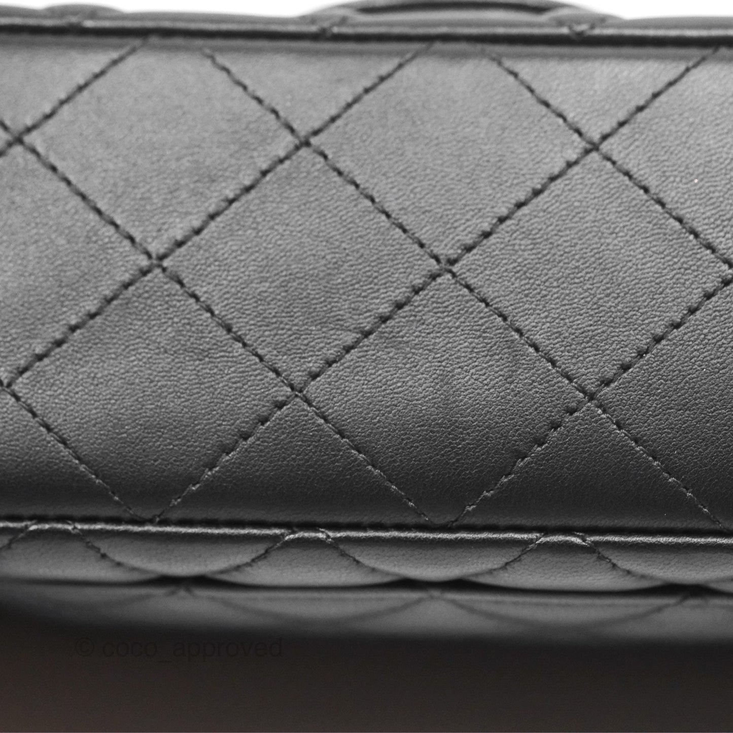 Chanel Quilted Mini Rectangular Black Lambskin Gold Hardware