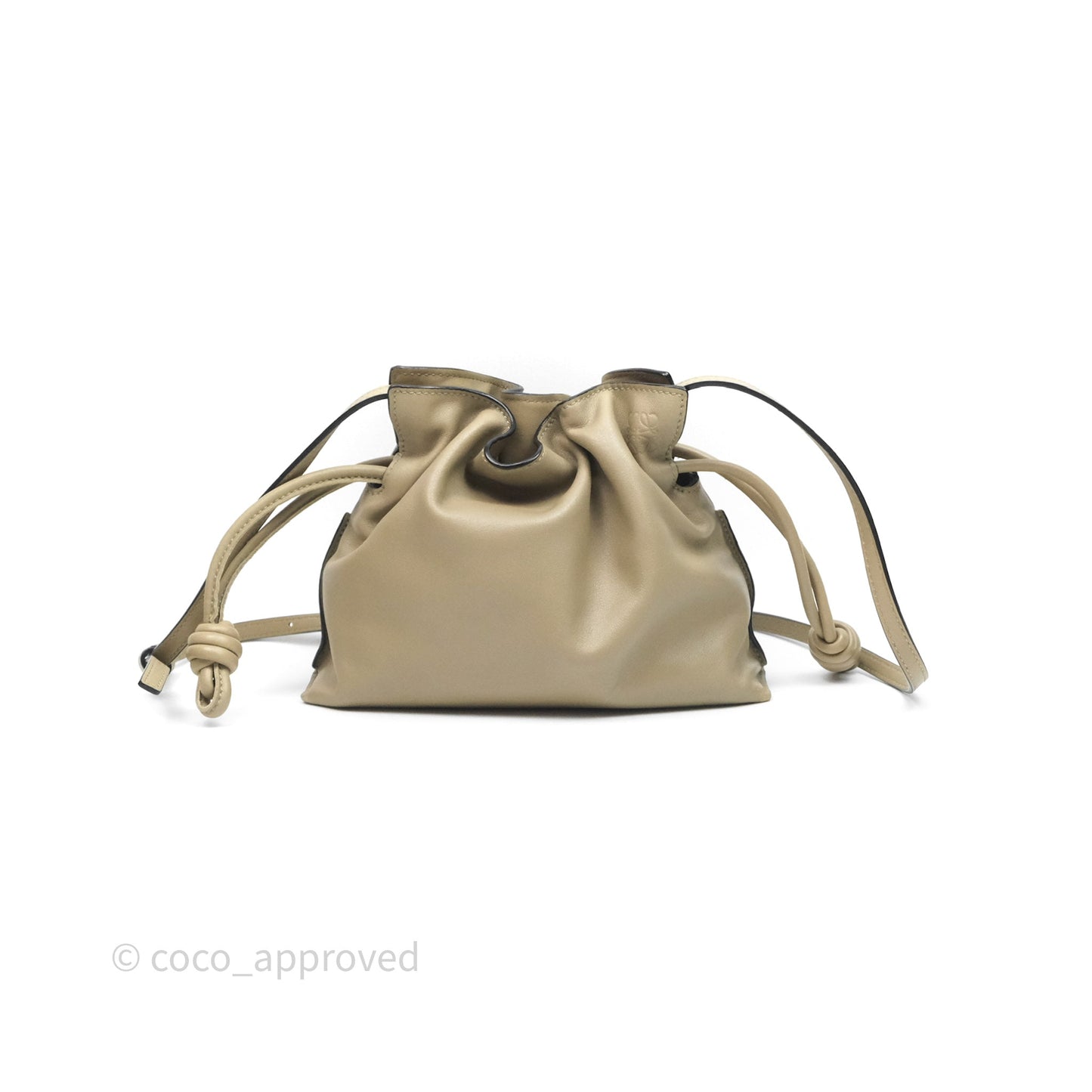 Loewe Mini Flamenco Clutch in Nappa Calfskin Clay Green