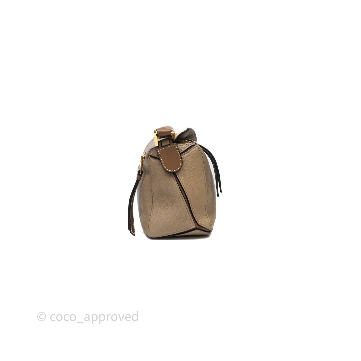 Loewe Small Puzzle Bag Sand Mink Grained Calfskin Gold Hardware