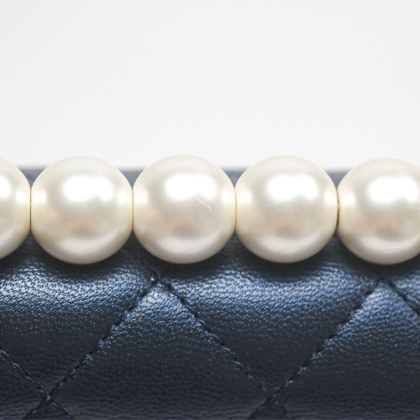 Chanel Small Quilted Chic Pearls Flap Iridescent Navy Goatskin Aged Gold Hardware