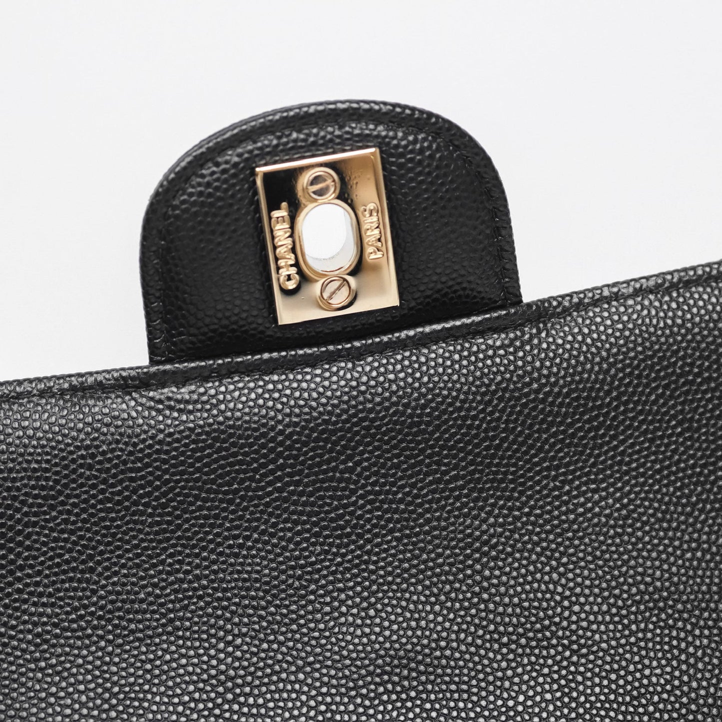 Chanel Mini Rectangular Chevron Black Caviar Gold Hardware