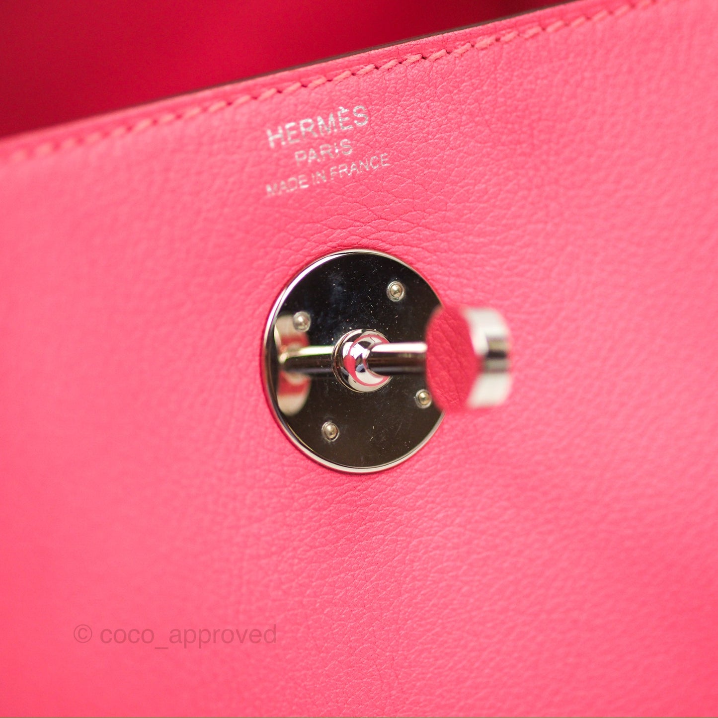 Hermès Lindy 26 Rose Azalee Evercolor Palladium Hardware