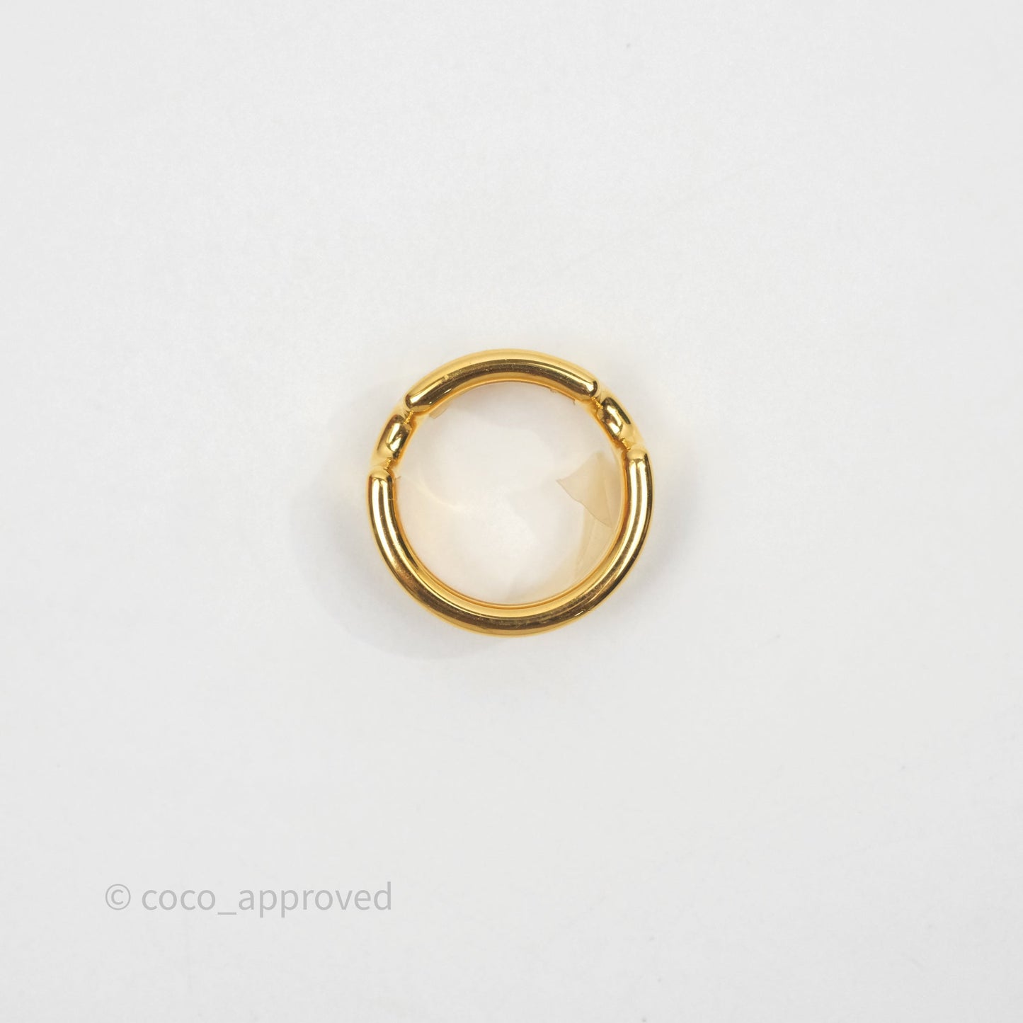 Hermès Olympe Ring Small Model Gold 37 Epsom Gold Hardware