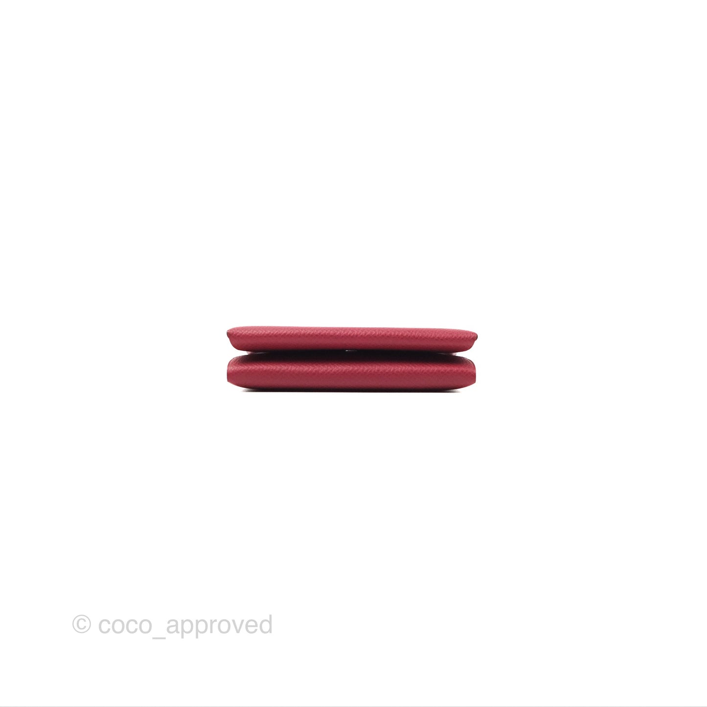 Hermès Calvi Duo Compact Card Holder Rouge Grenat Epsom
