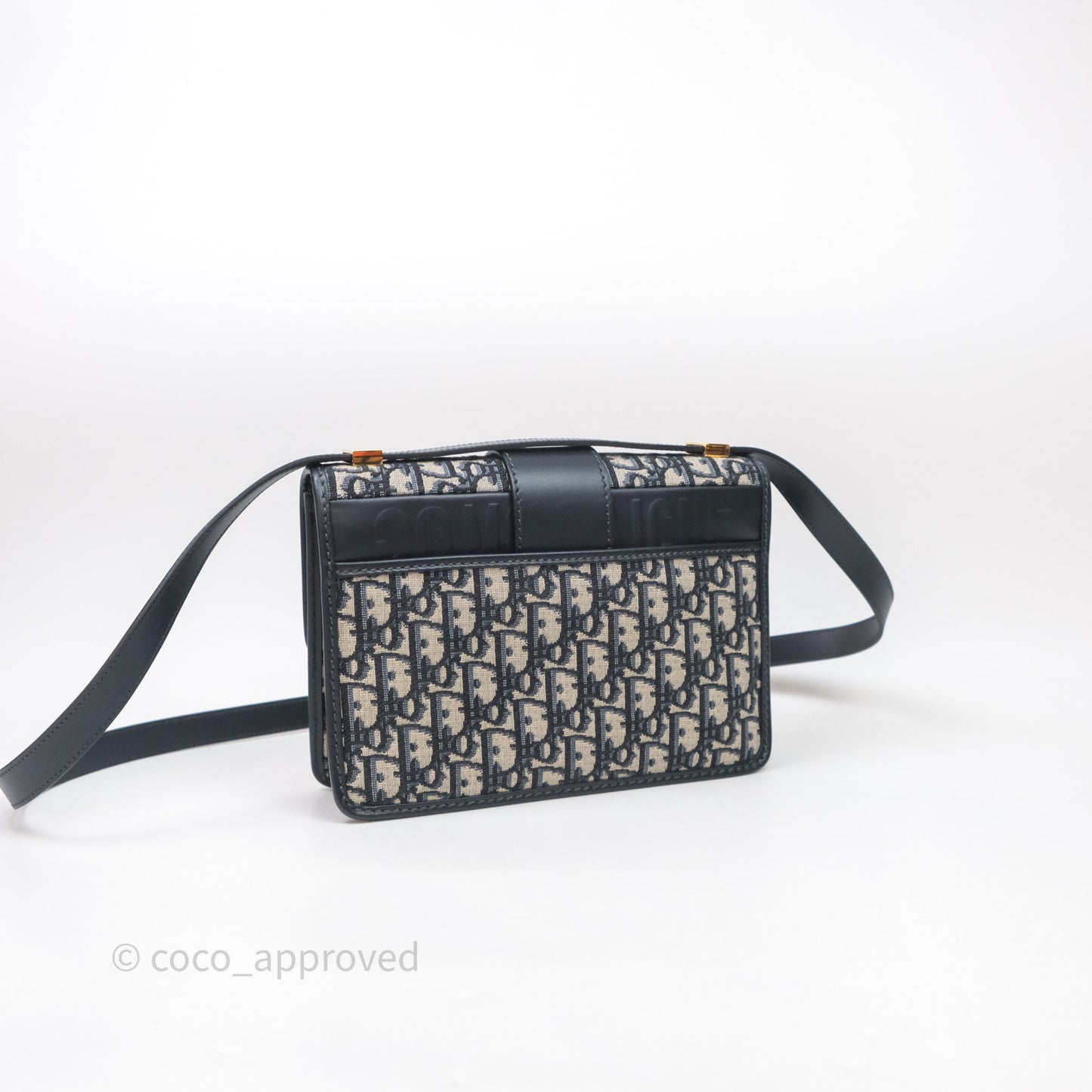 Christian Dior Small 30 Montaigne Bag Blue Dior Oblique Jacquard