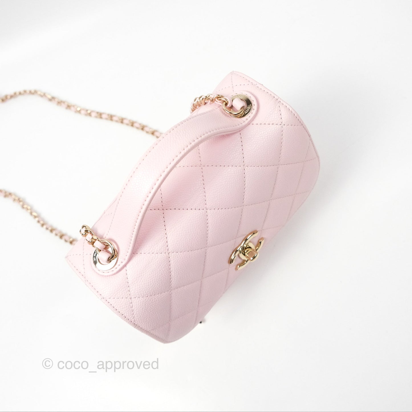 Chanel Quilted Small Business Affinity Flap Pink Caviar Gold Hardware