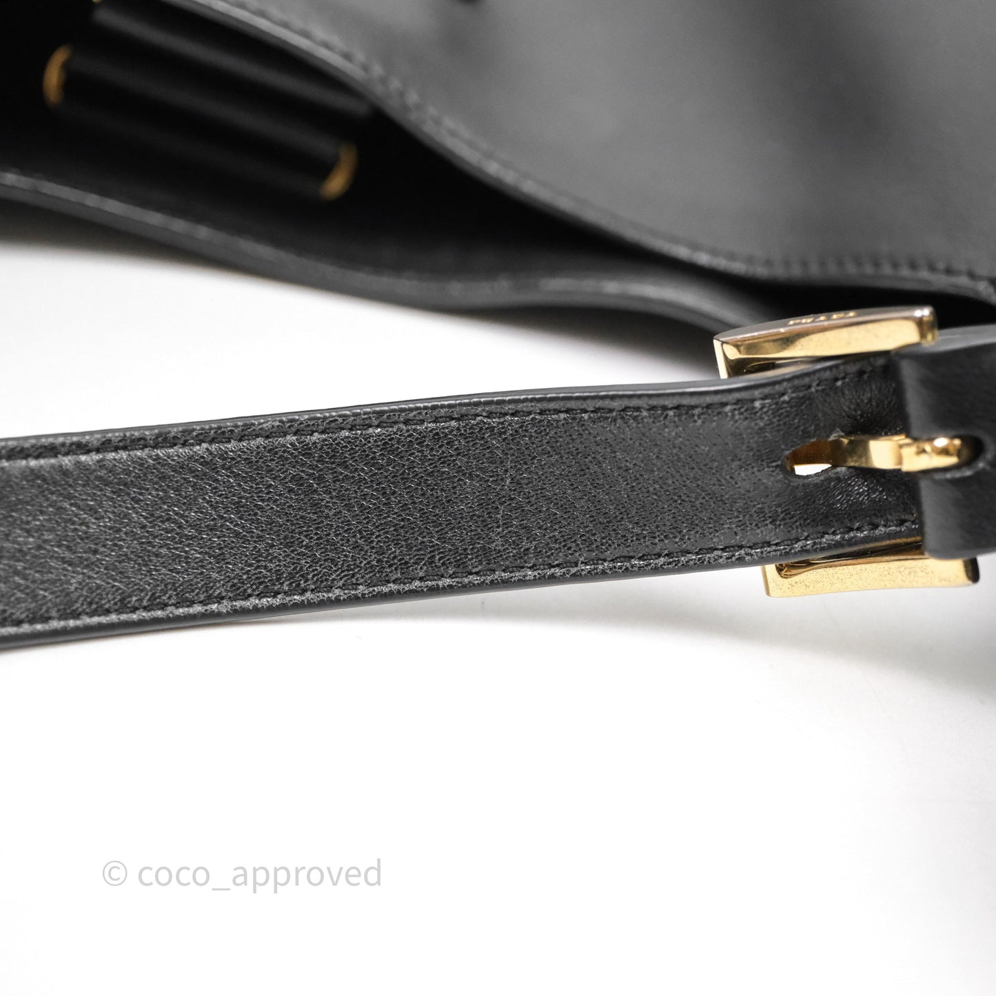 Prada Hobo Black Leather Shoulder Bag