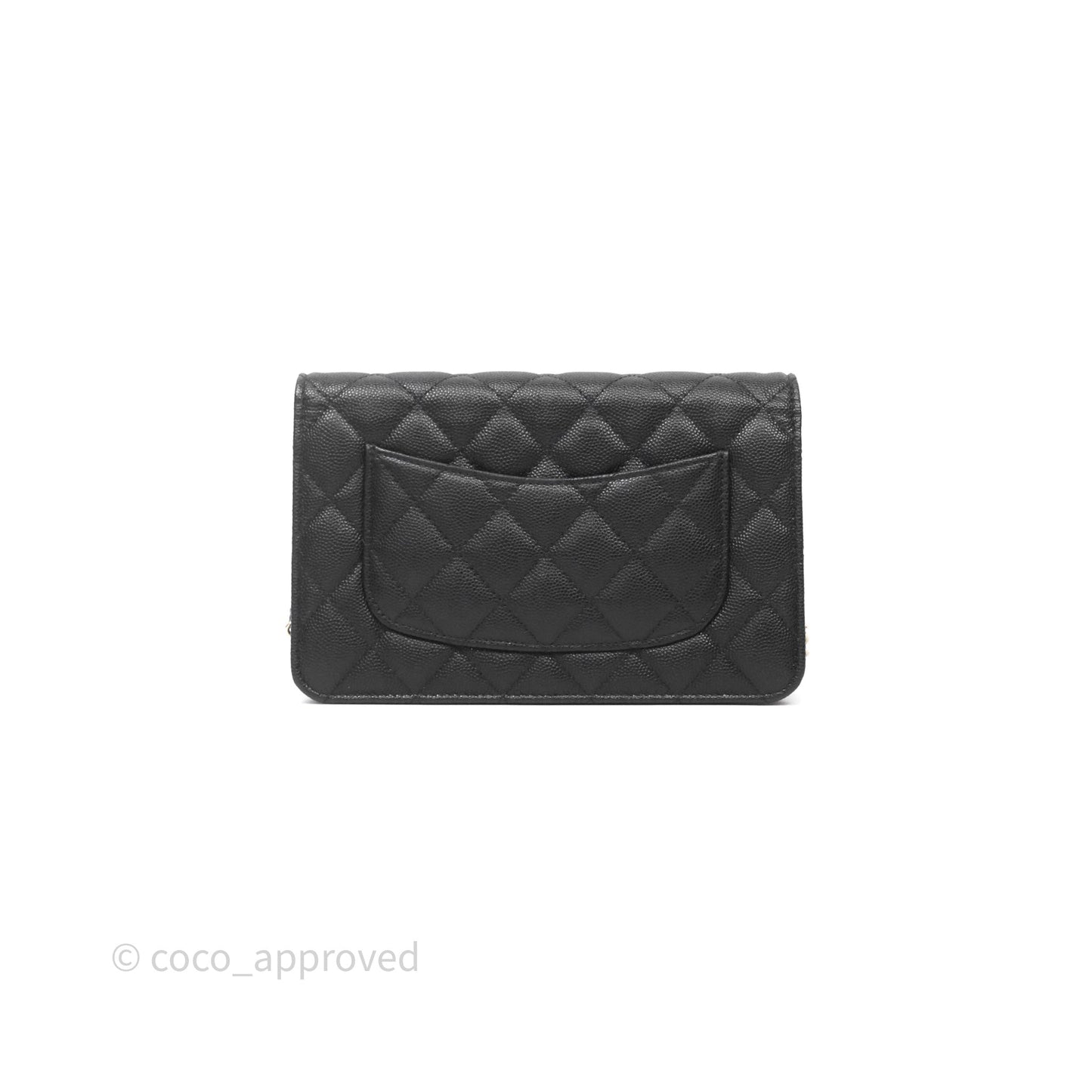 Chanel Quilted WOC with Charms Black Caviar Gold Hardware