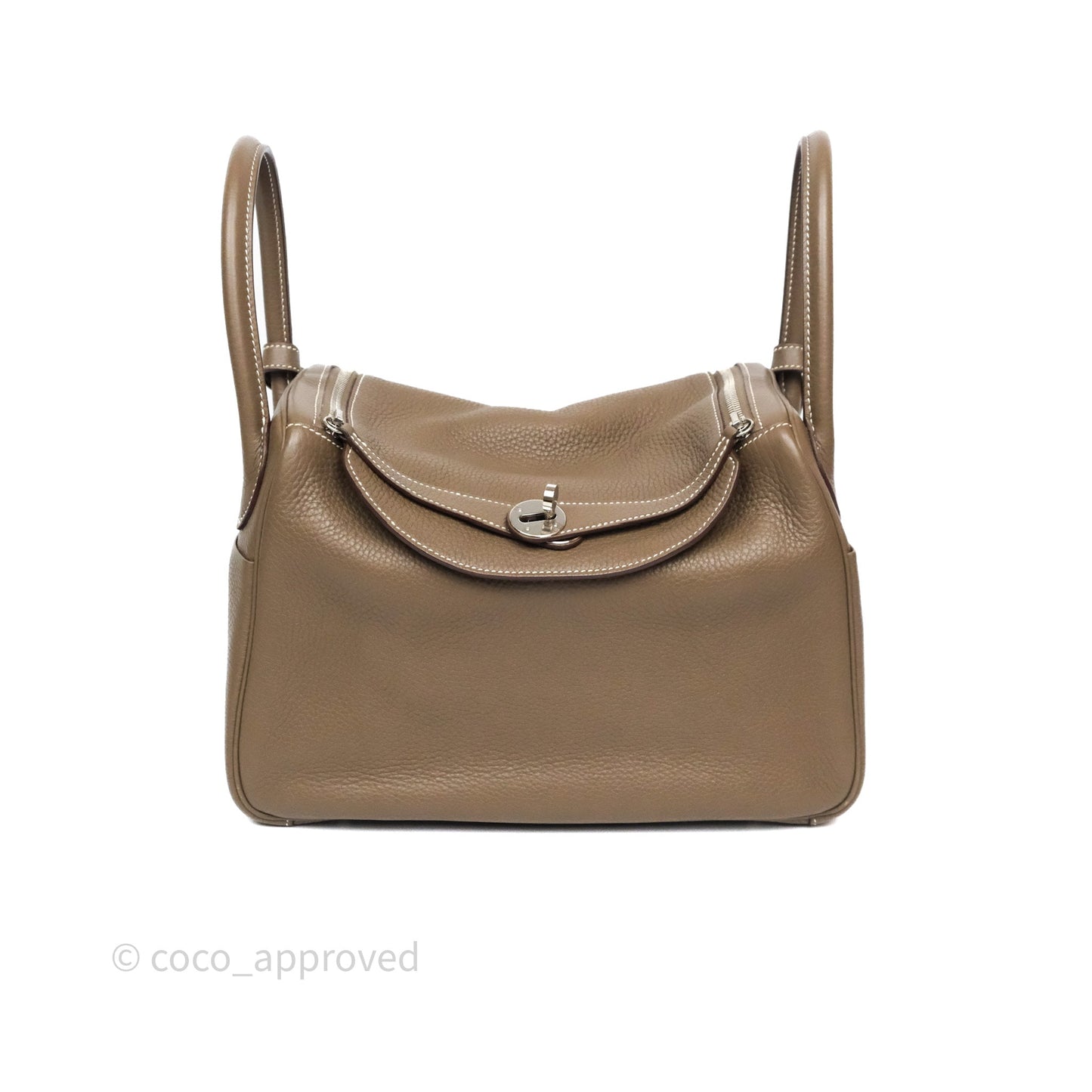 Hermès Lindy 30 Etoupe 18 Clemence Palladium Hardware