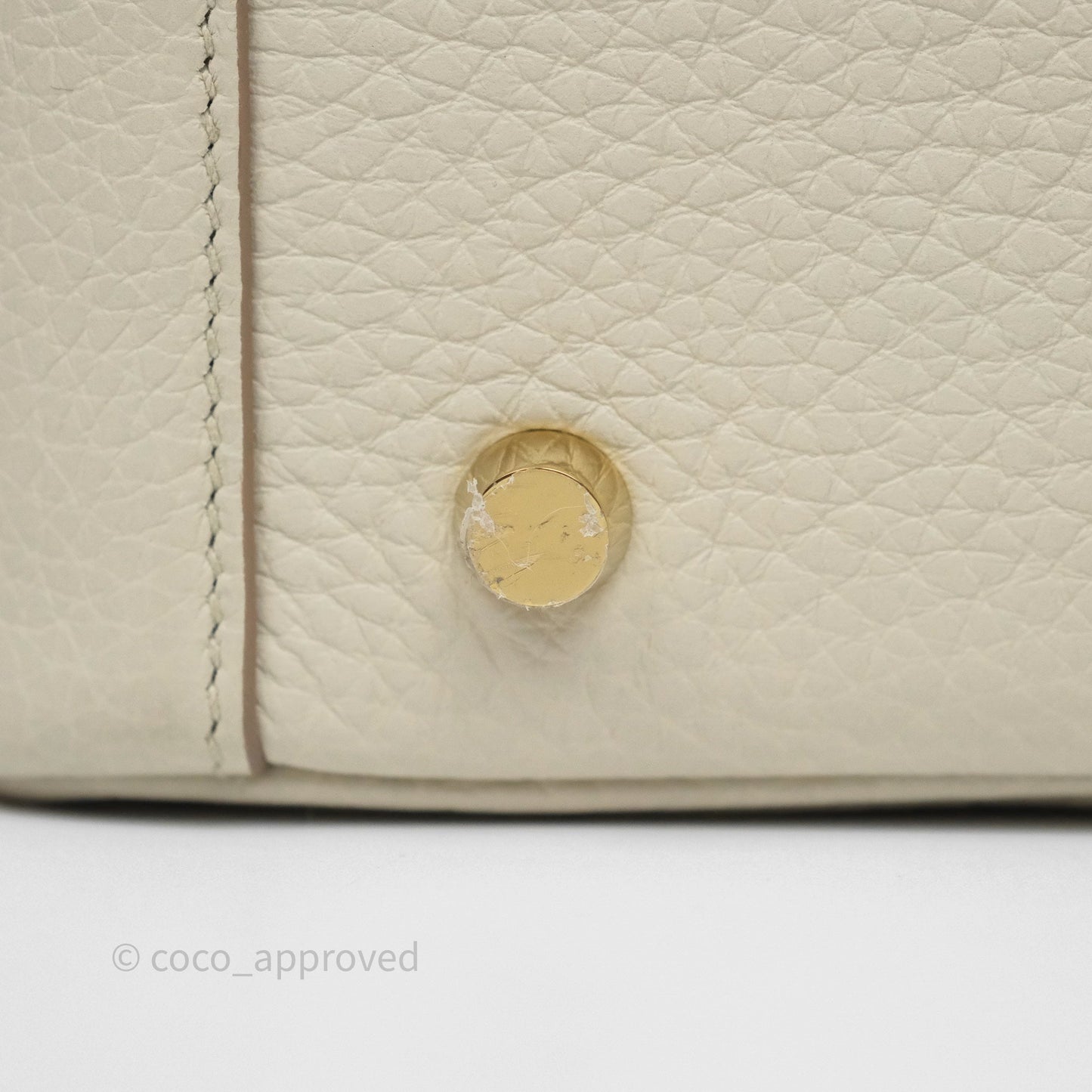 Hermès Lindy 26 Beton 8L Clemence Gold Hardware