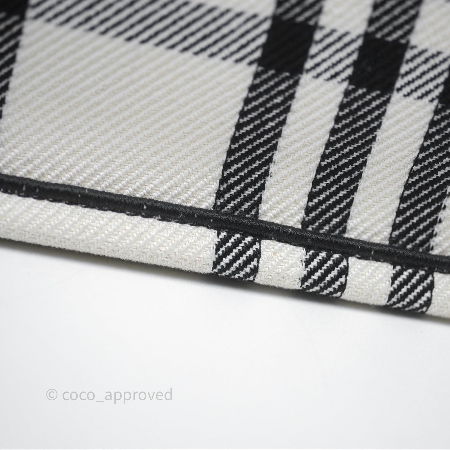 Christian Dior Large Check'n'Dior Book Tote Black/ White Canvas