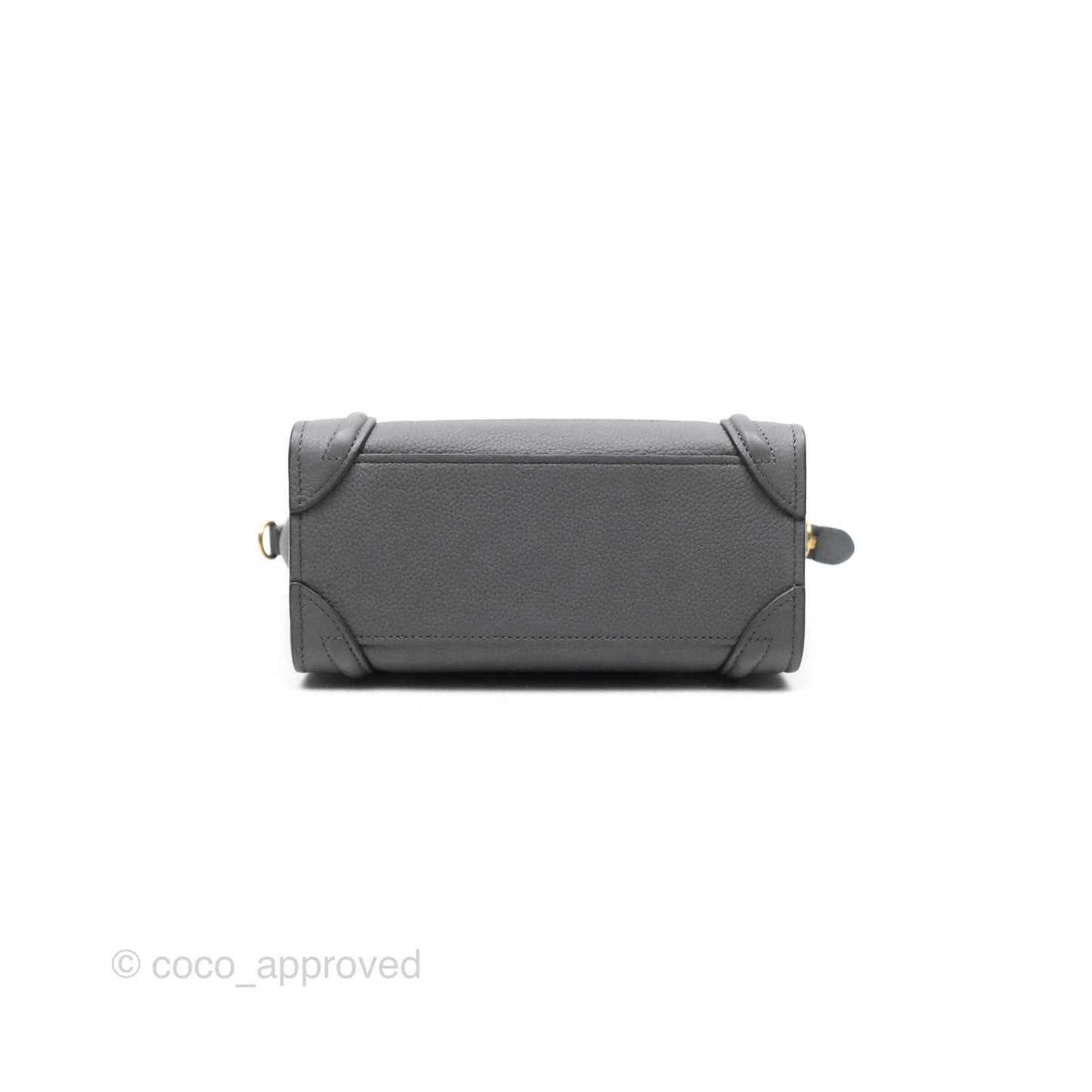 Celine Nano Luggage Bag Grey Drummed Calfskin