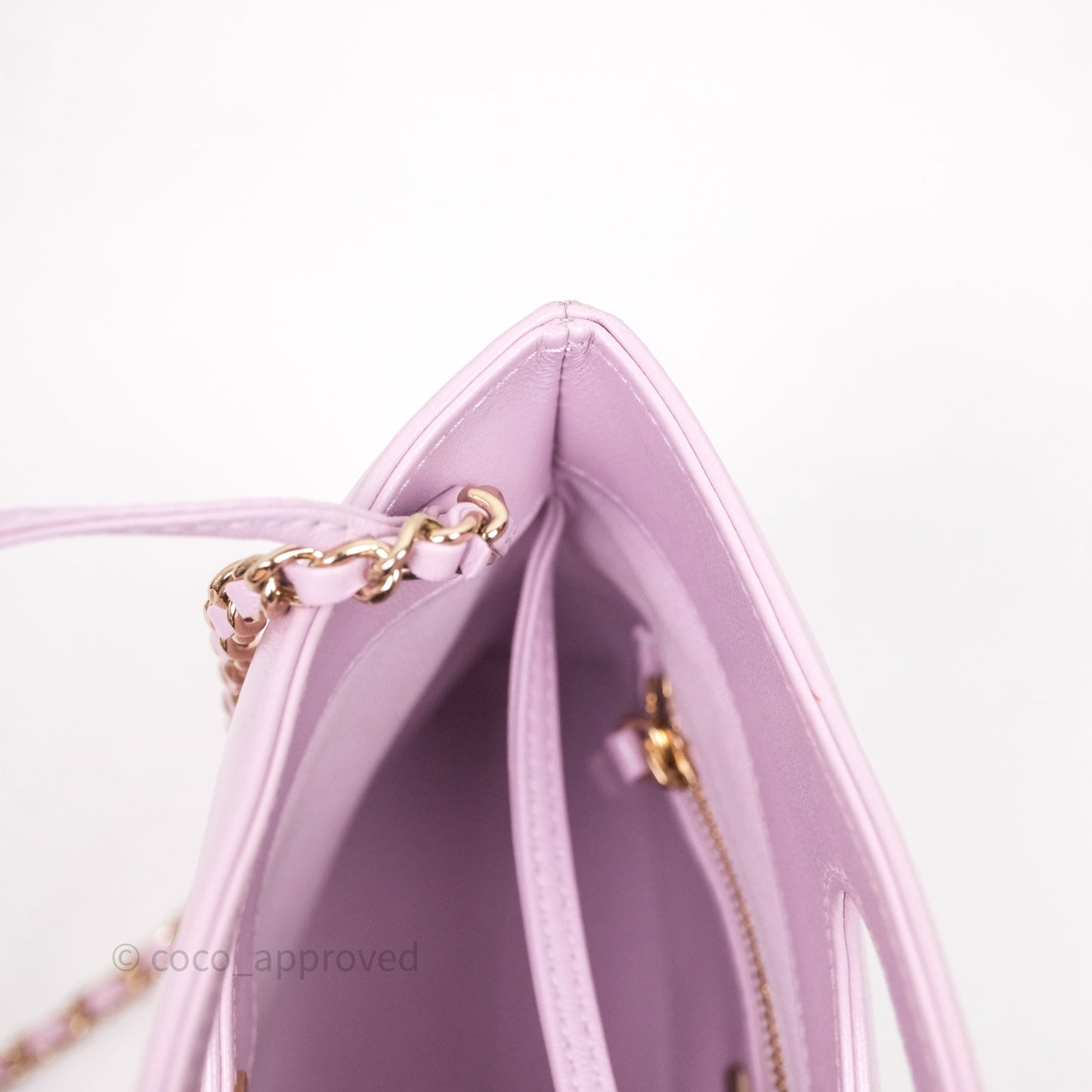 Chanel 31 Mini Lilac Shiny Lambskin Gold Hardware