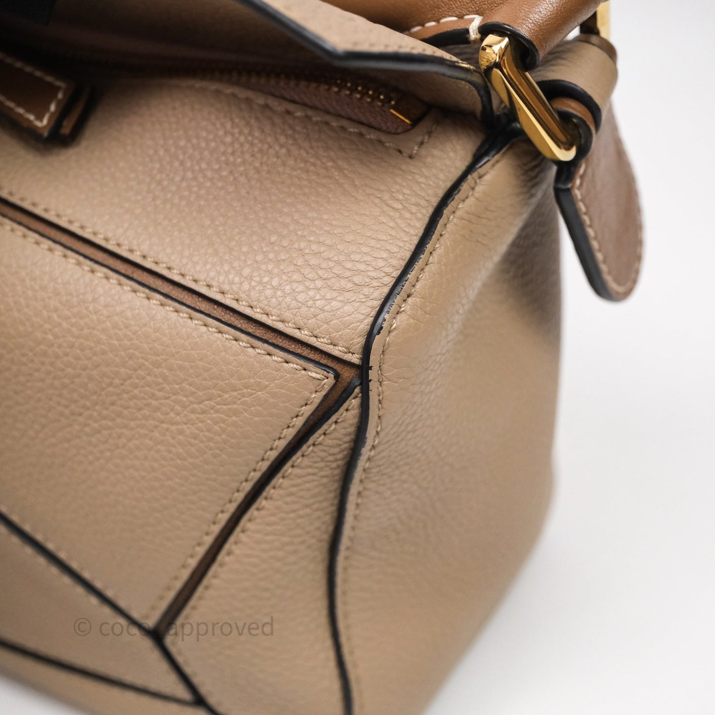 Loewe Small Puzzle Bag Sand Mink Grained Calfskin