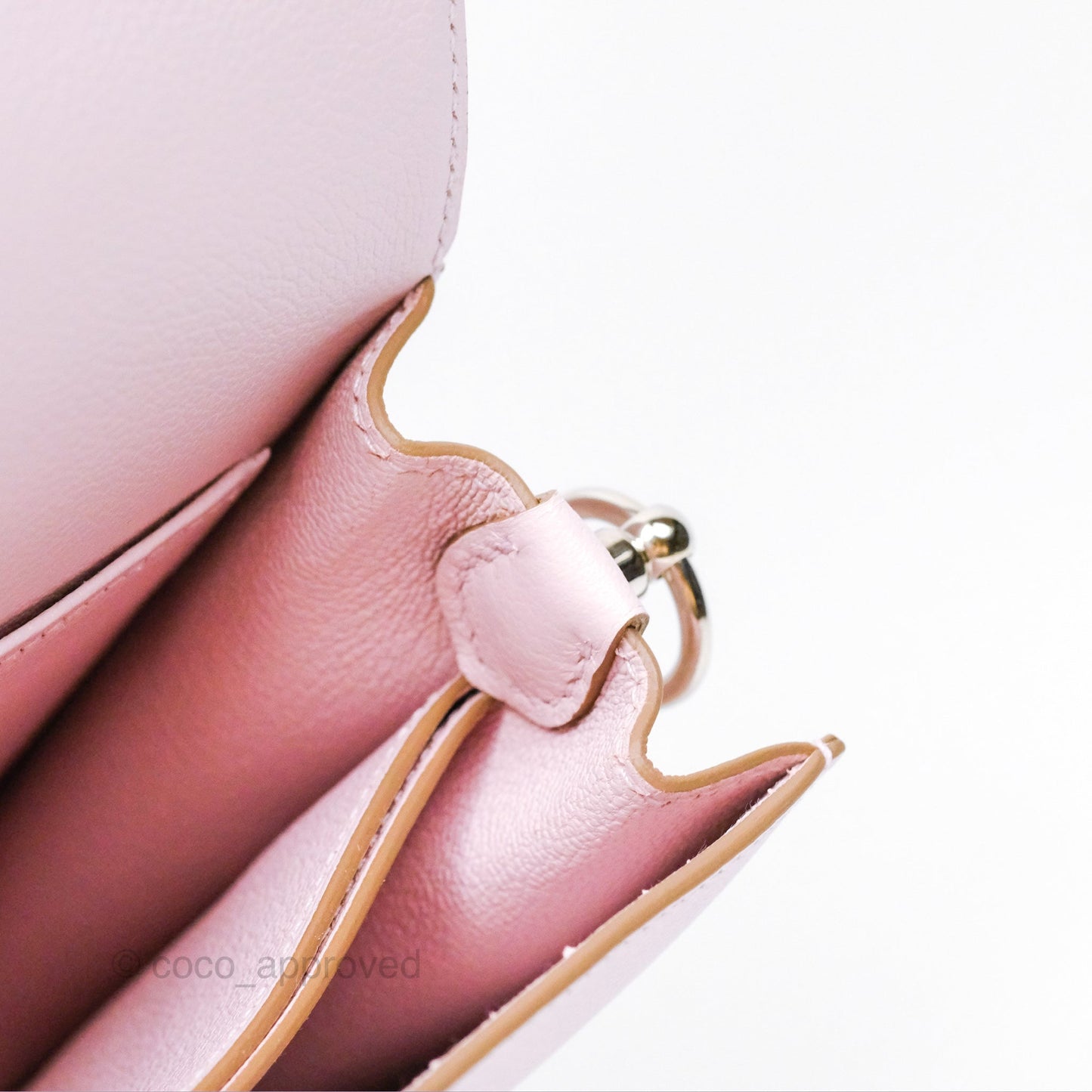 Hermès Roulis Mini 18 Mauve Pale Evercolor Palladium Hardware