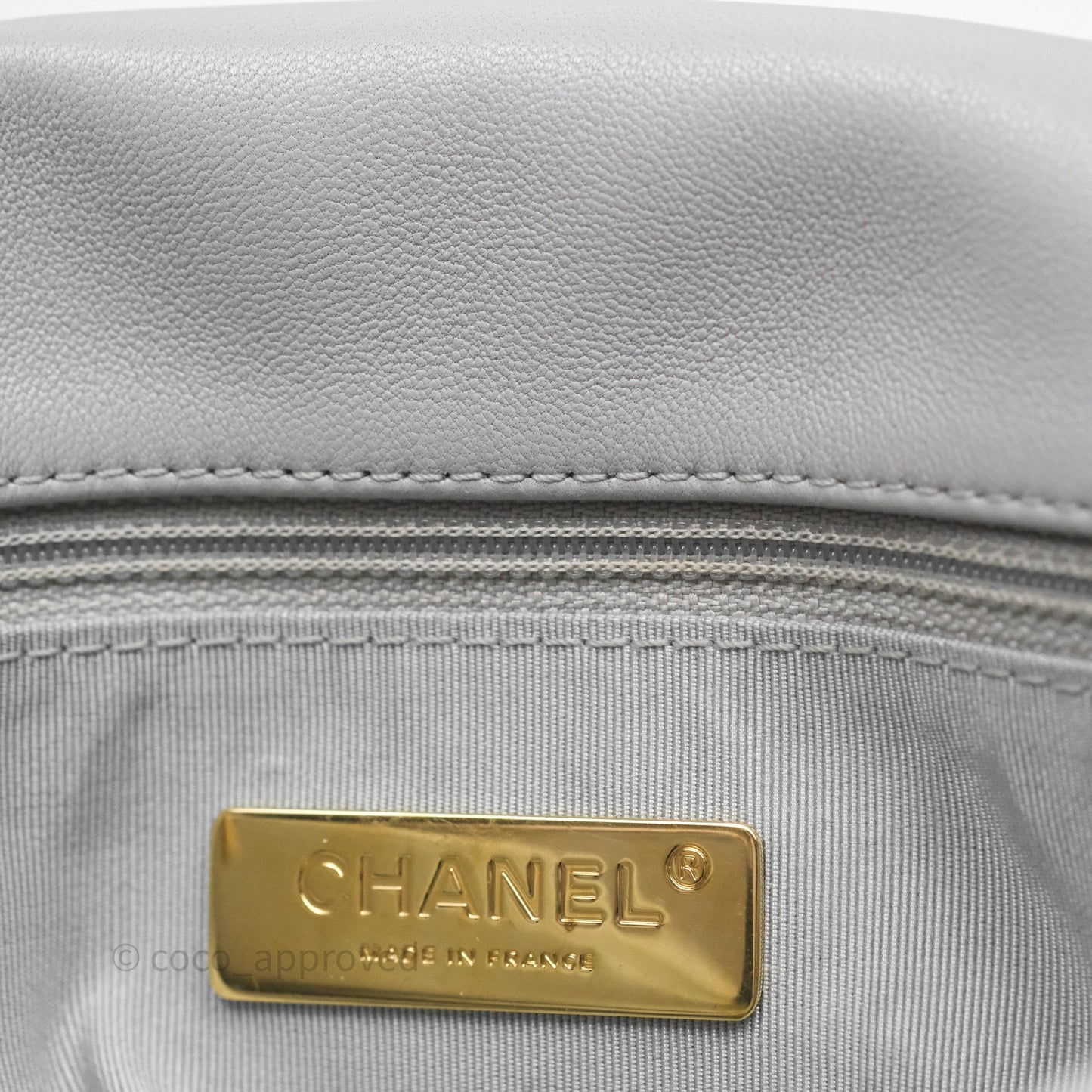 Chanel 19 Small Light Grey Mixed Hardware