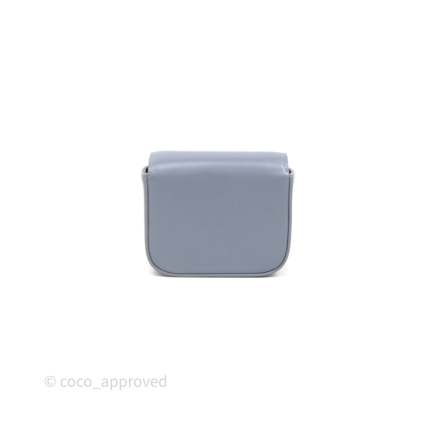 Celine Mini Triomphe Shiny Calfskin Blue Grey
