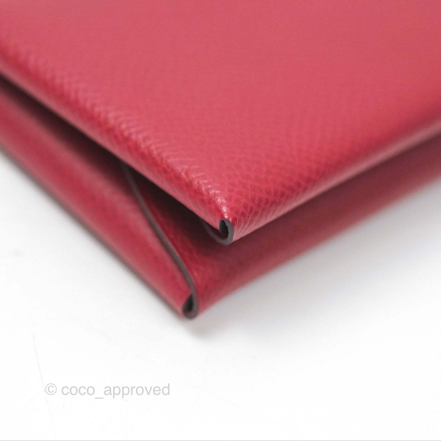 Hermès Calvi Duo Compact Card Holder Rouge Grenat Epsom