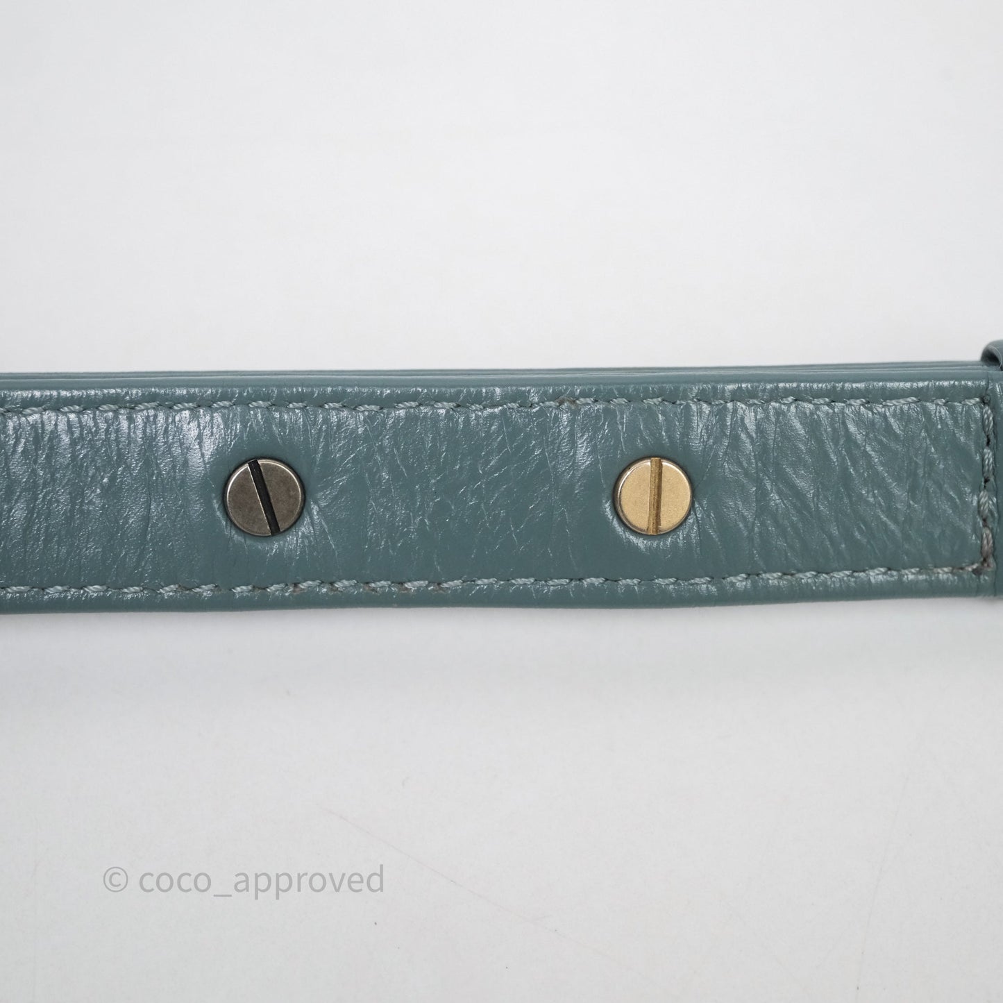 Chanel Small Gabrielle Hobo Quilted Grey Green Aged Calfskin