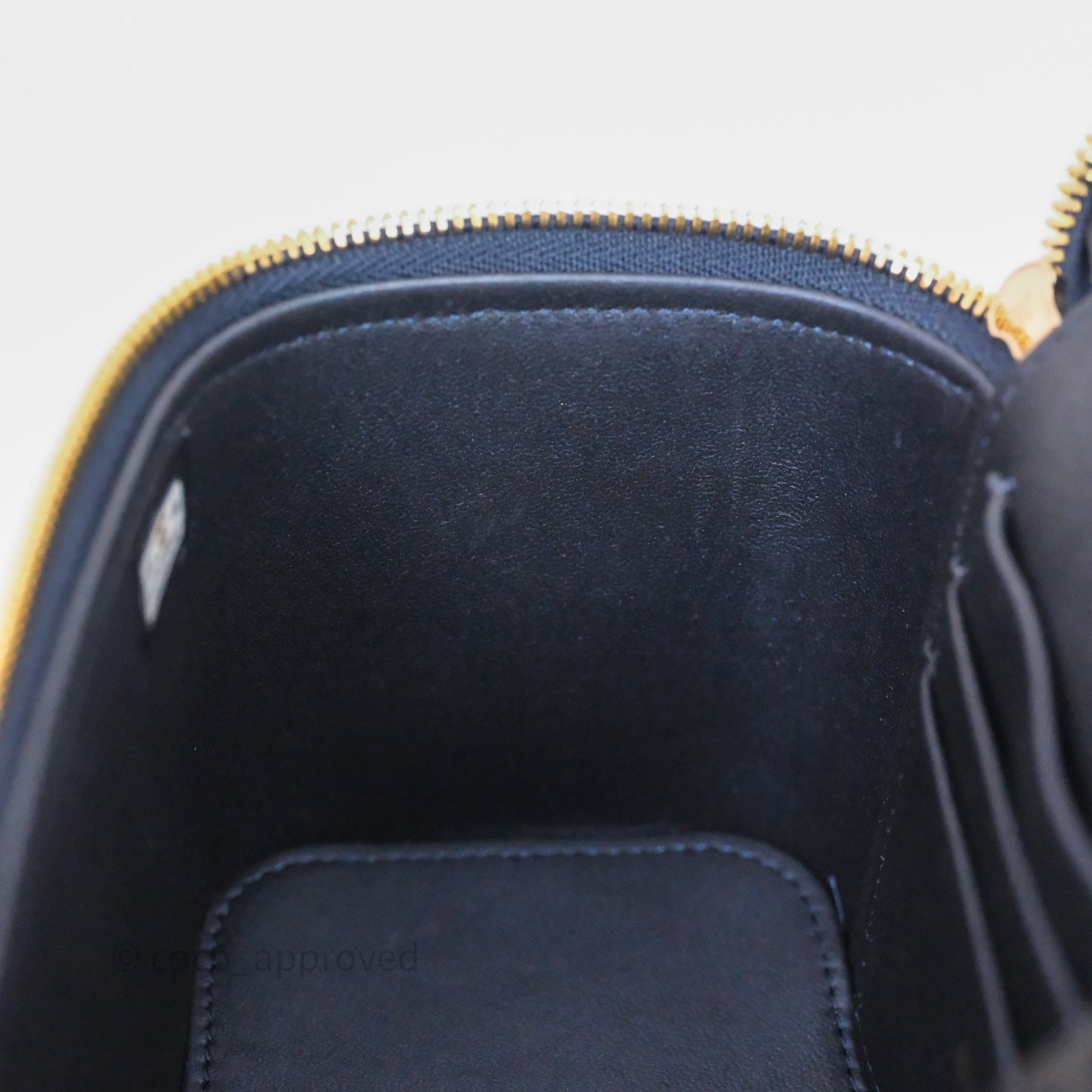 Chanel Top Handle Vanity Irdescent Navy Lambskin Gold Hardware
